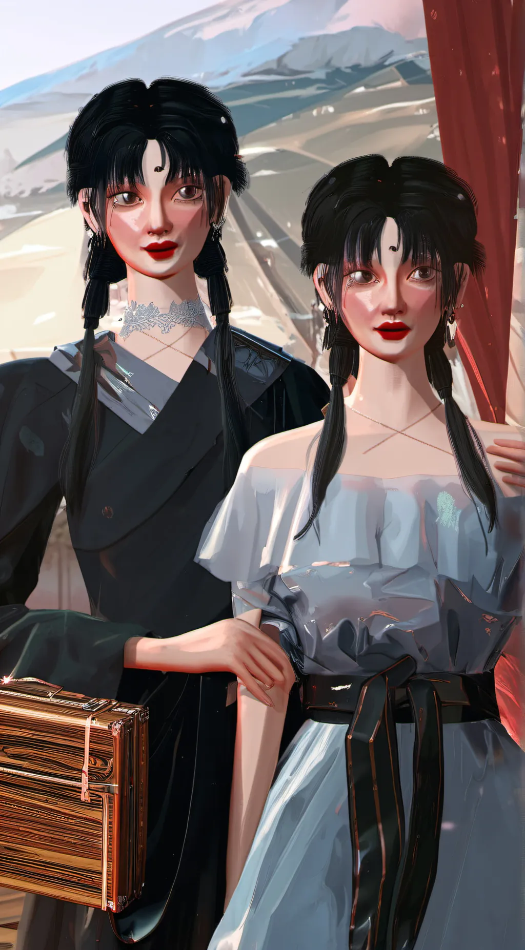 ai character: Ren and Rene background