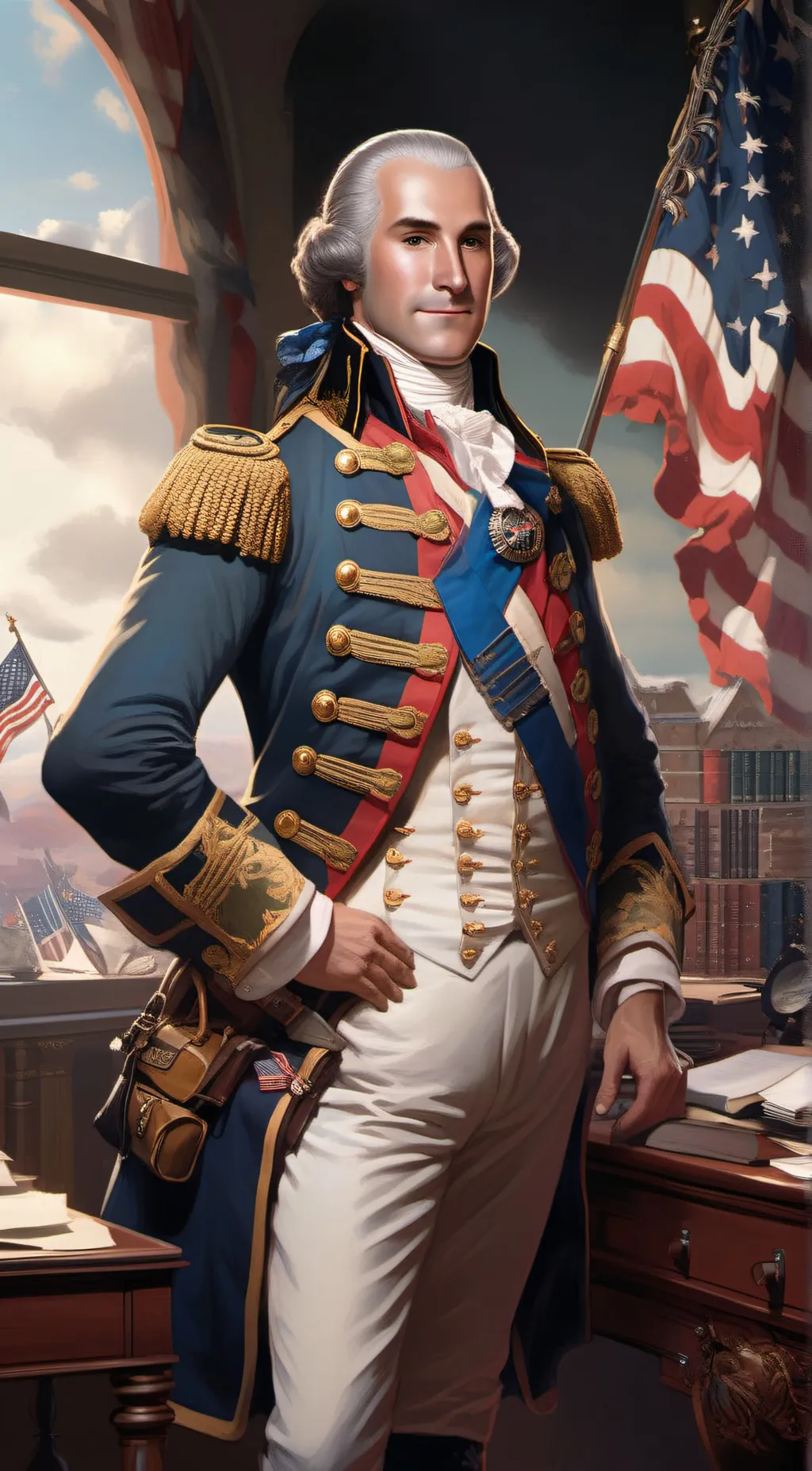 ai character: George Washington background