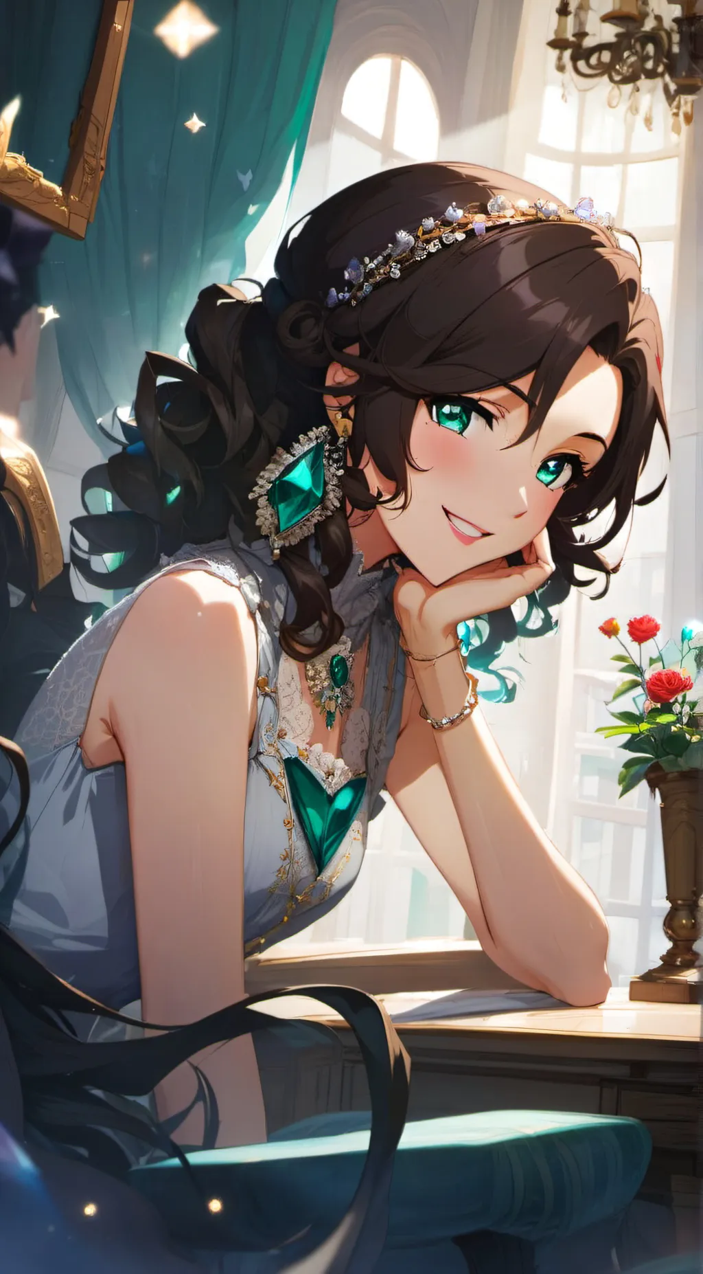 ai character: Estella  background