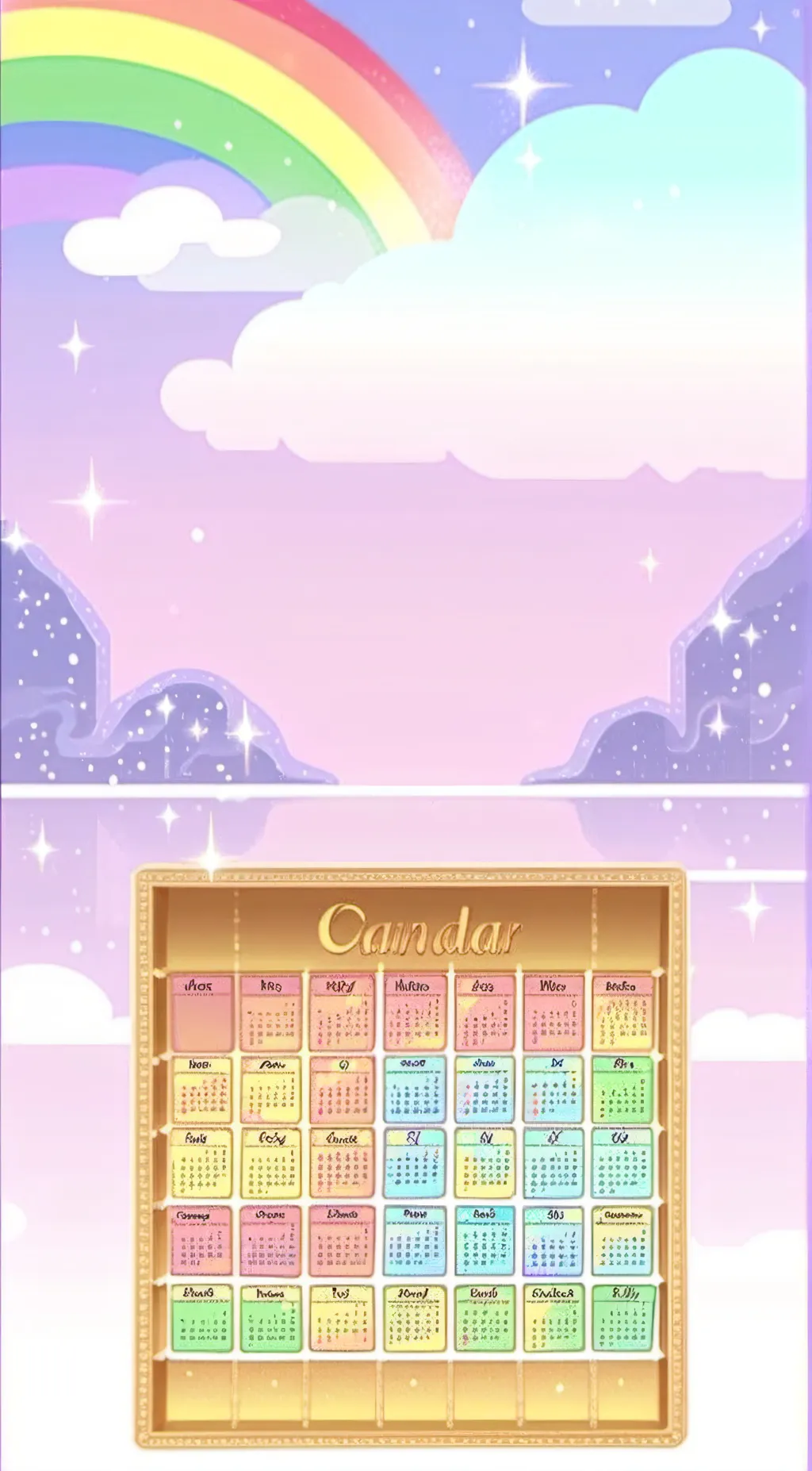 ai character: Love calendar background