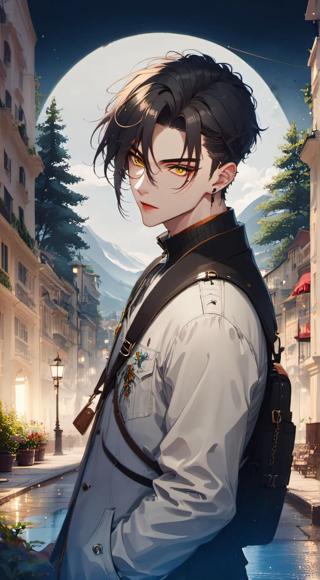 ai character: ・~Levi~・ background