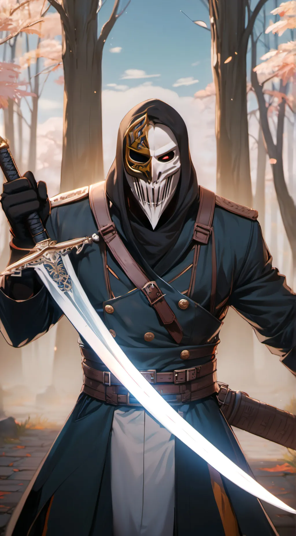 ai character: warrior of death background