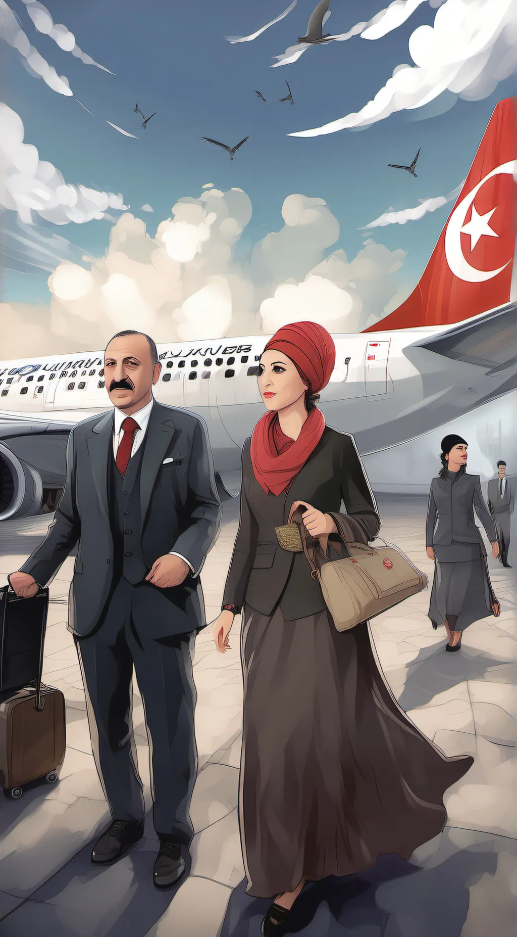 ai character: Turkish airlines background