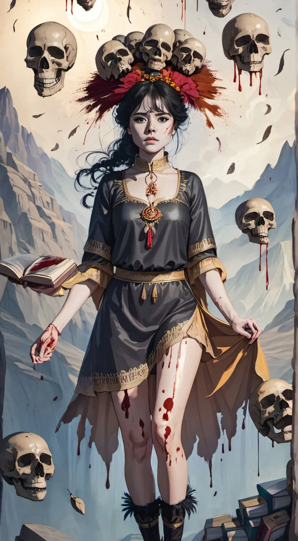 ai character: Wednesday Addams background