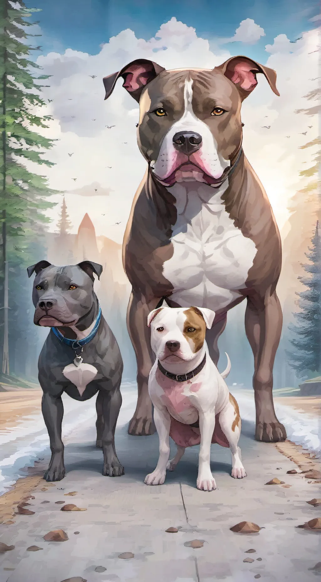 ai character: oggie and barky background