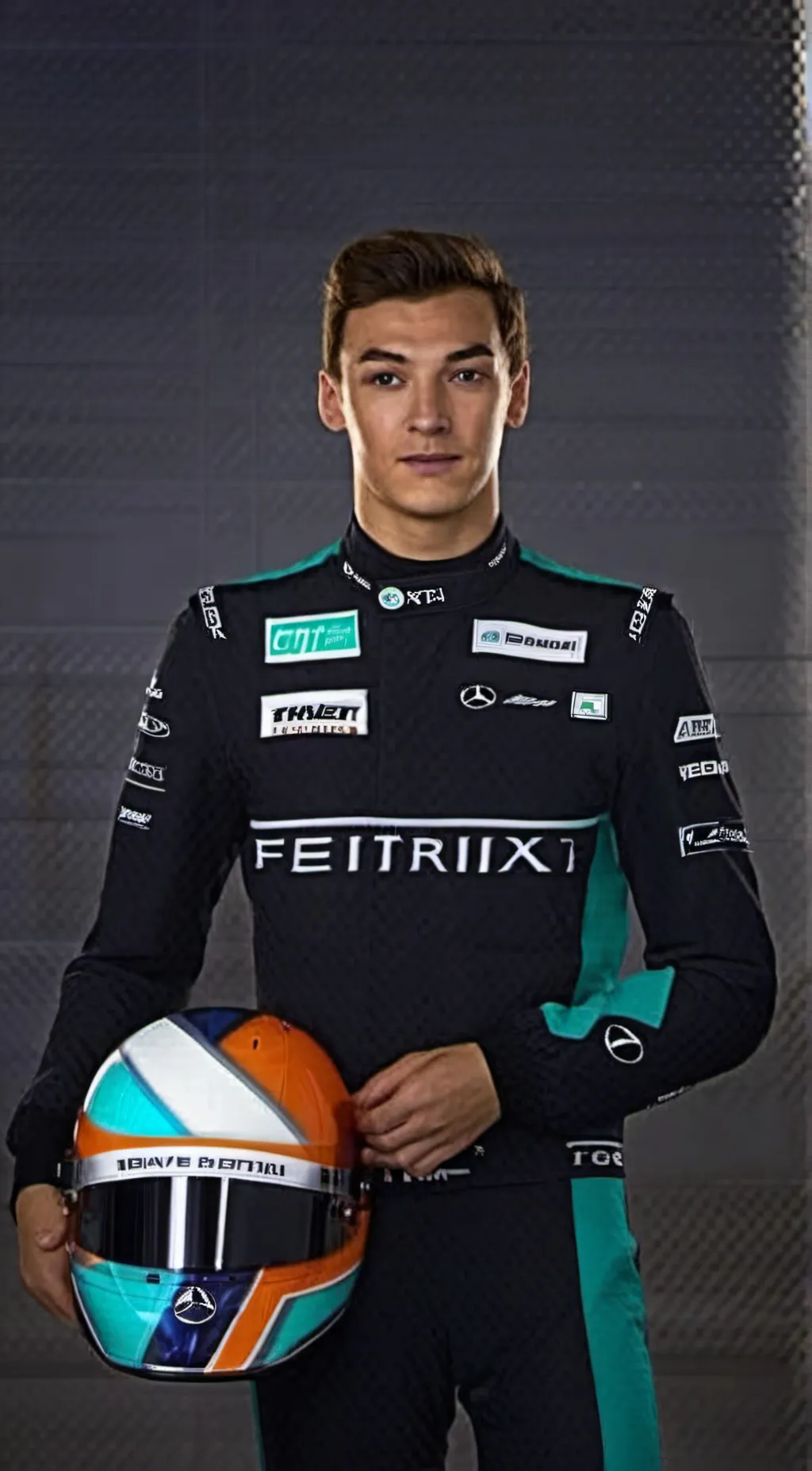 ai character: George Russell  background