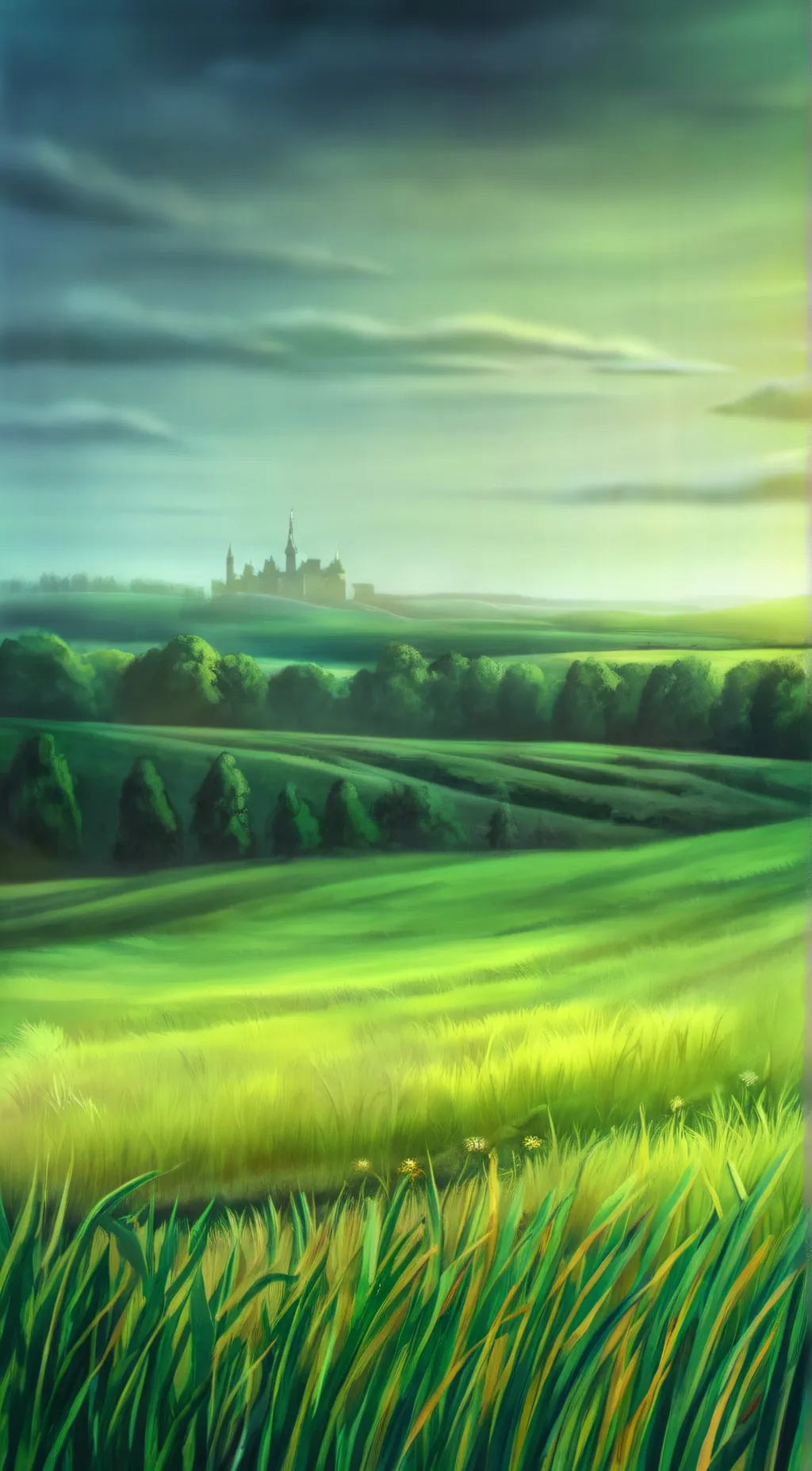 ai character: touch grass background