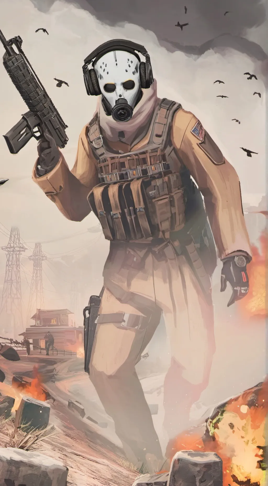 ai character: Ghost background