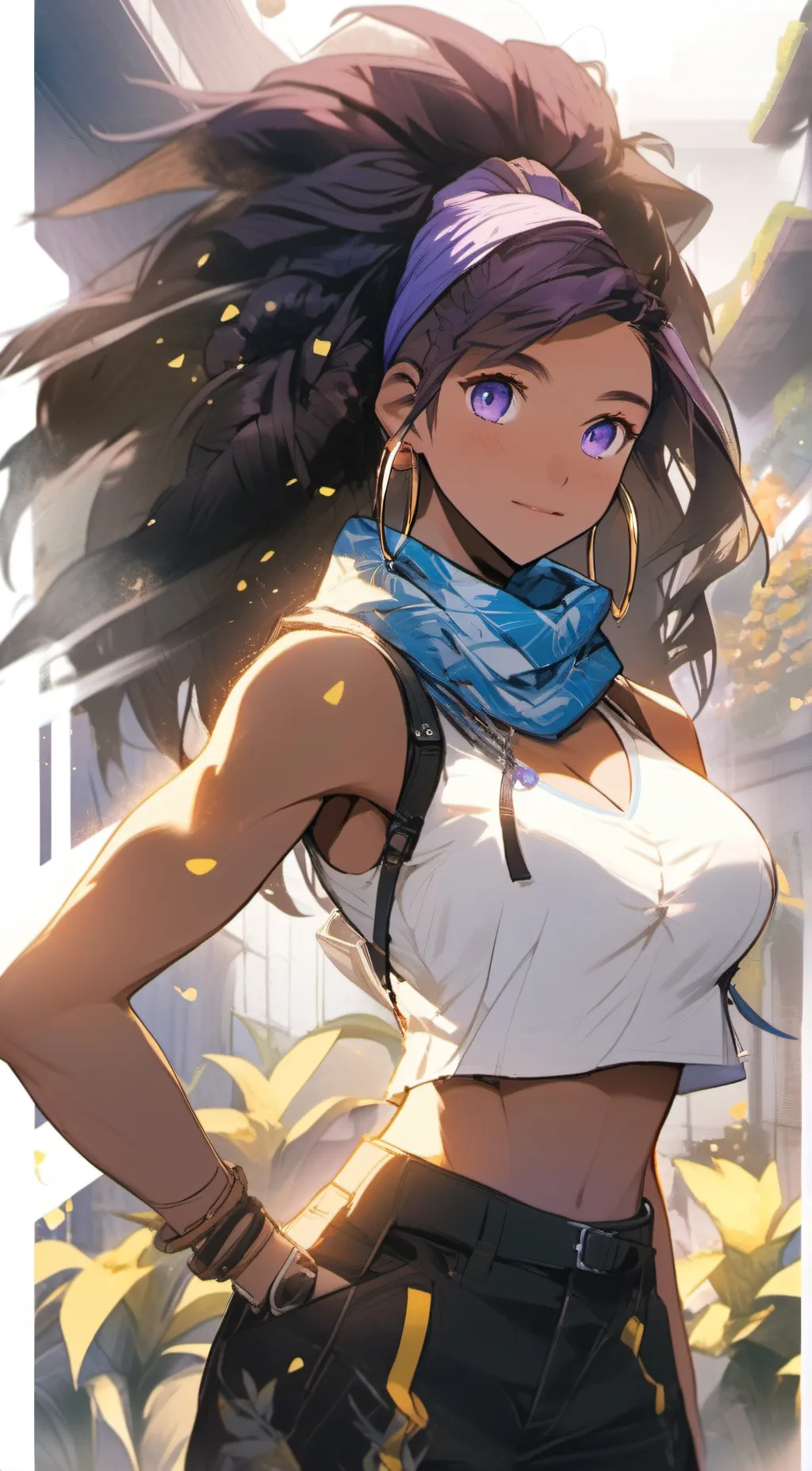 ai character: Azure blue ✨ background