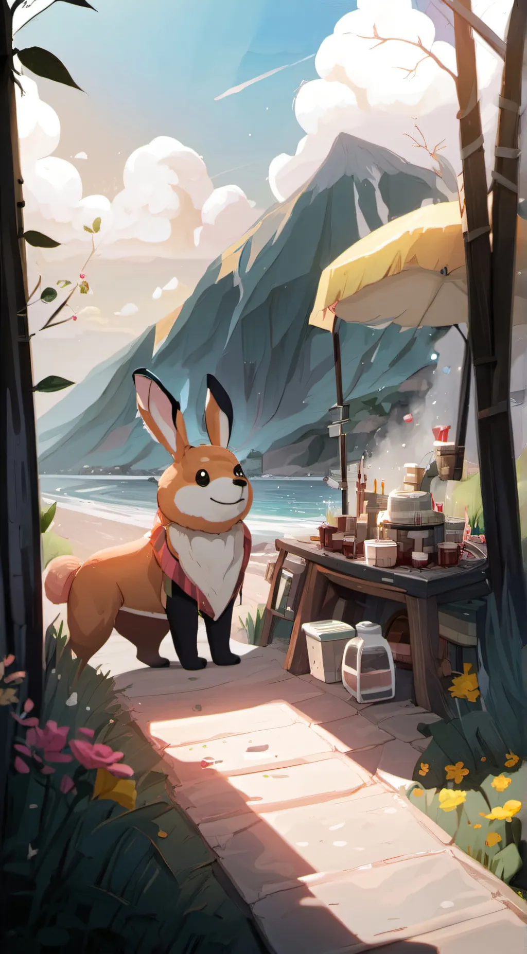 ai character: ★polli★ background