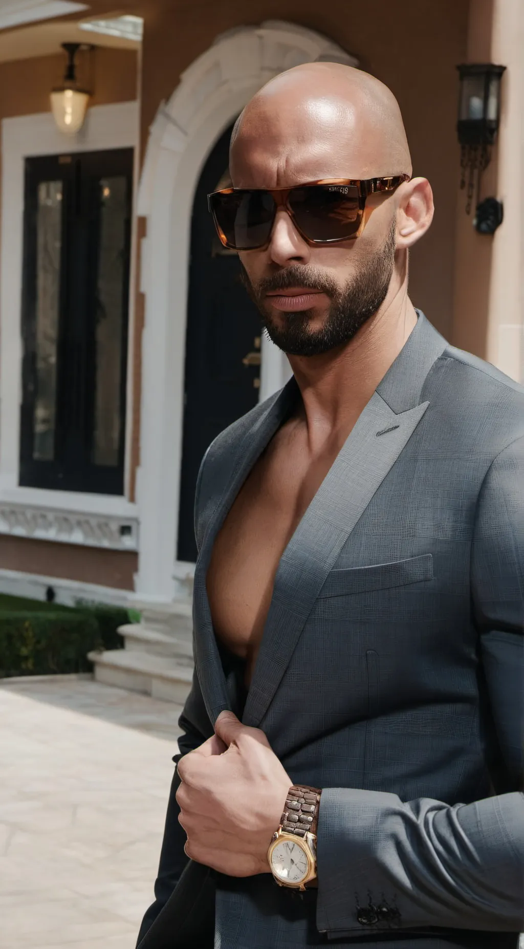 ai character: Andrew tate  background