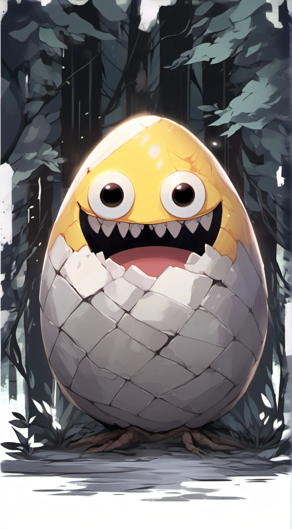 ai character: eggsly background