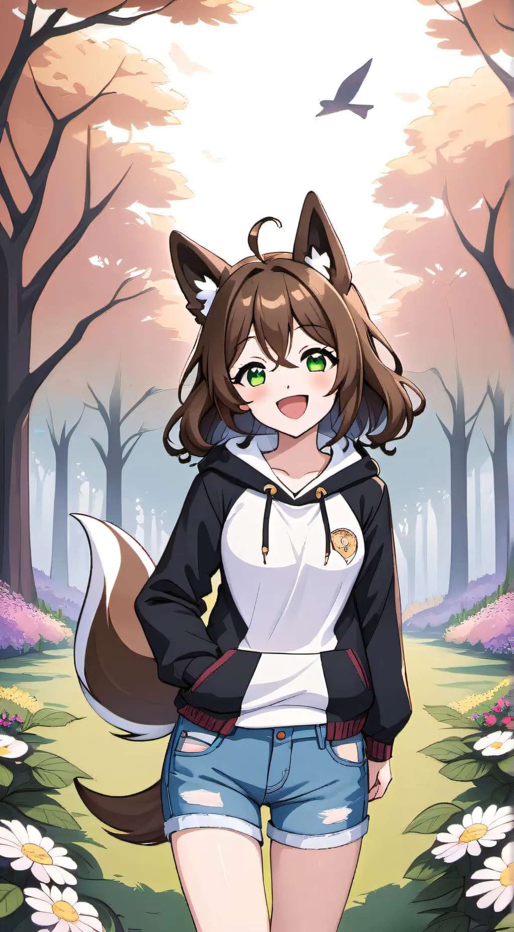 ai character: nameless dog girl background