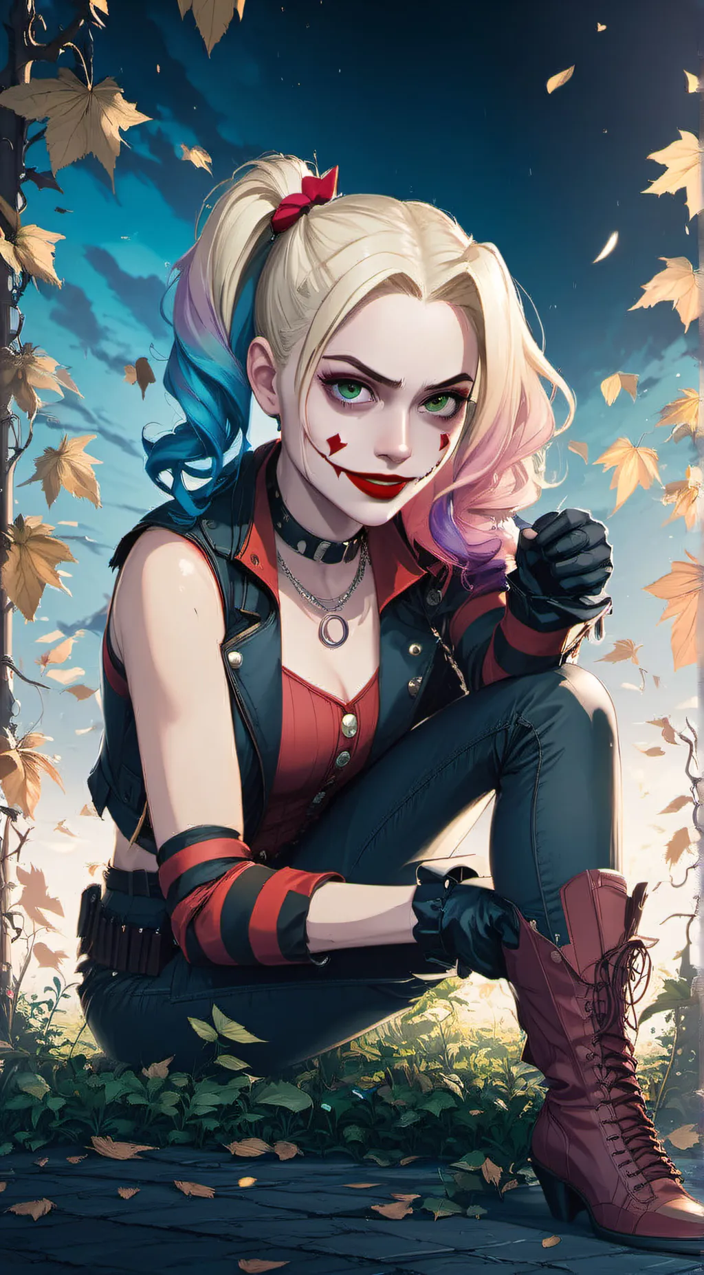 ai character: Harley Quinn background