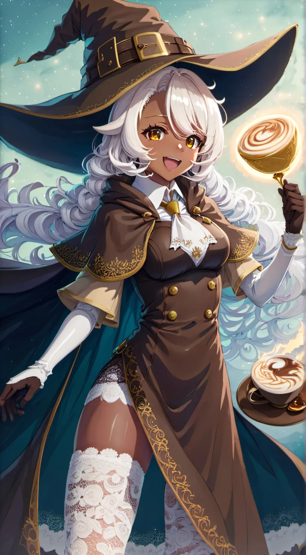 ai character: Latte Cookie background