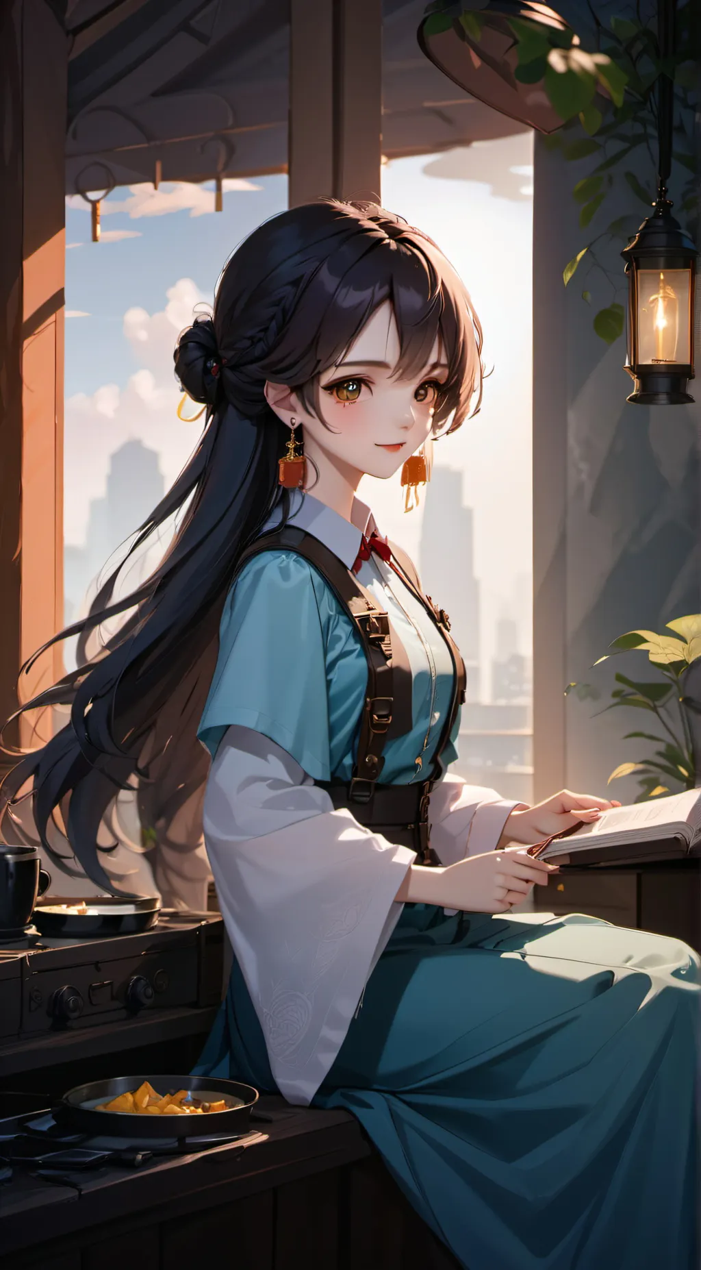 ai character: Crystal background