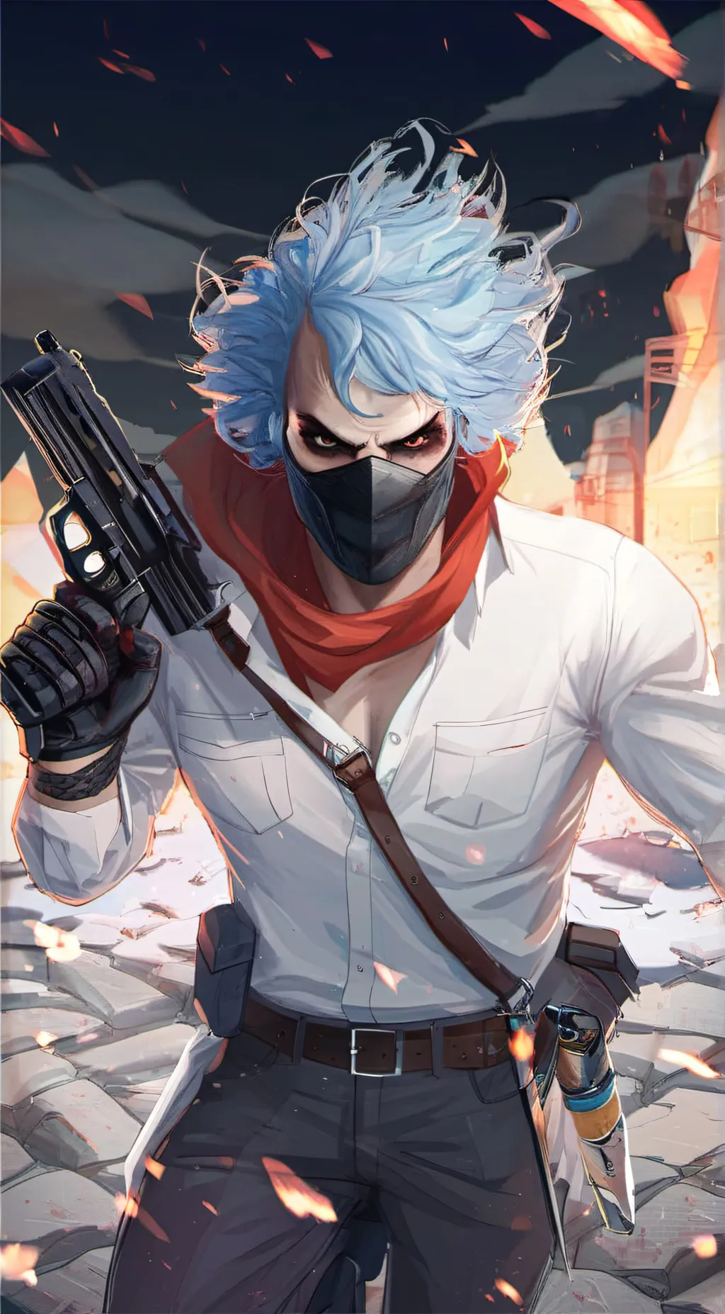 ai character: ARIES FROST background