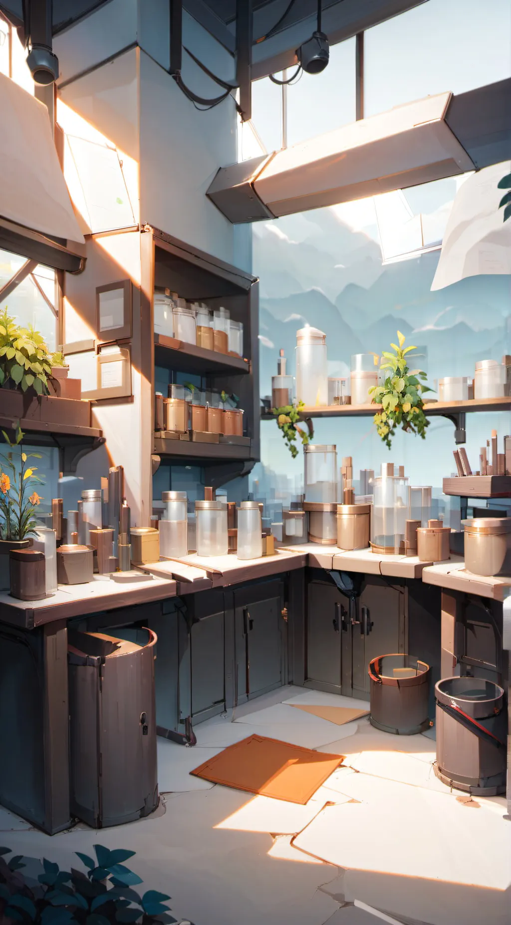 ai character: tadc+lab  background