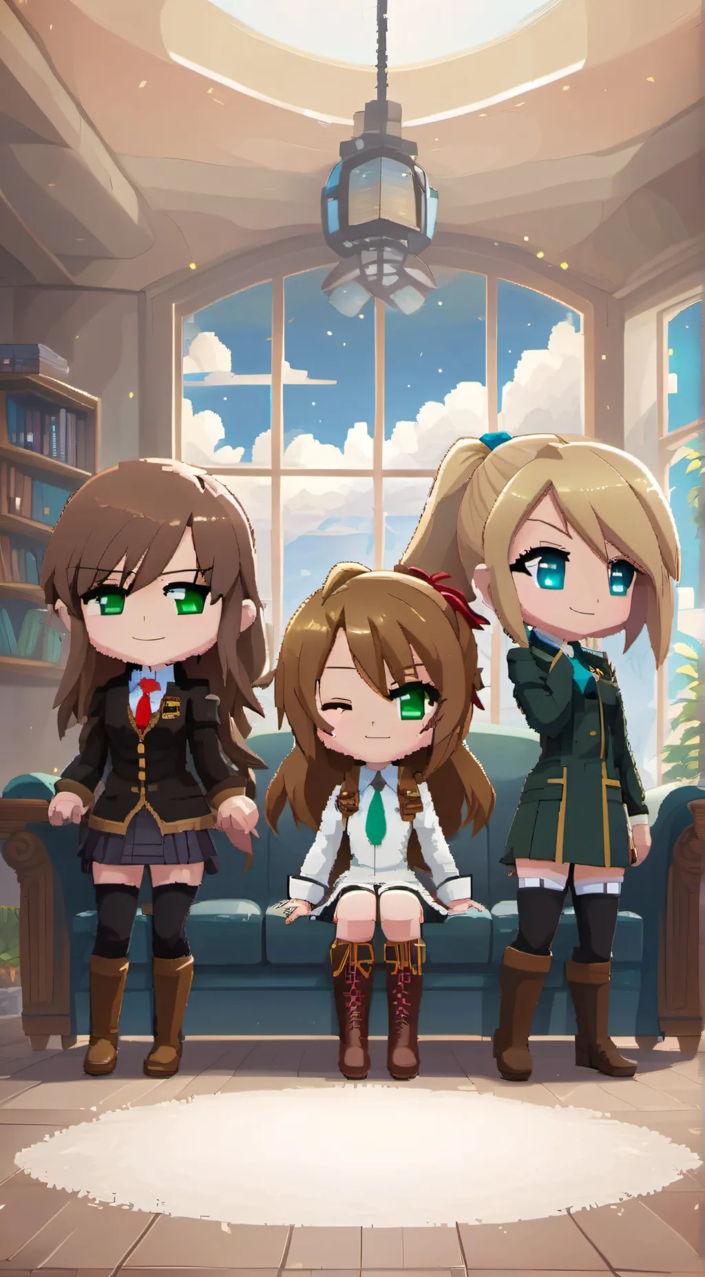 ai character: cupcake triplets  background