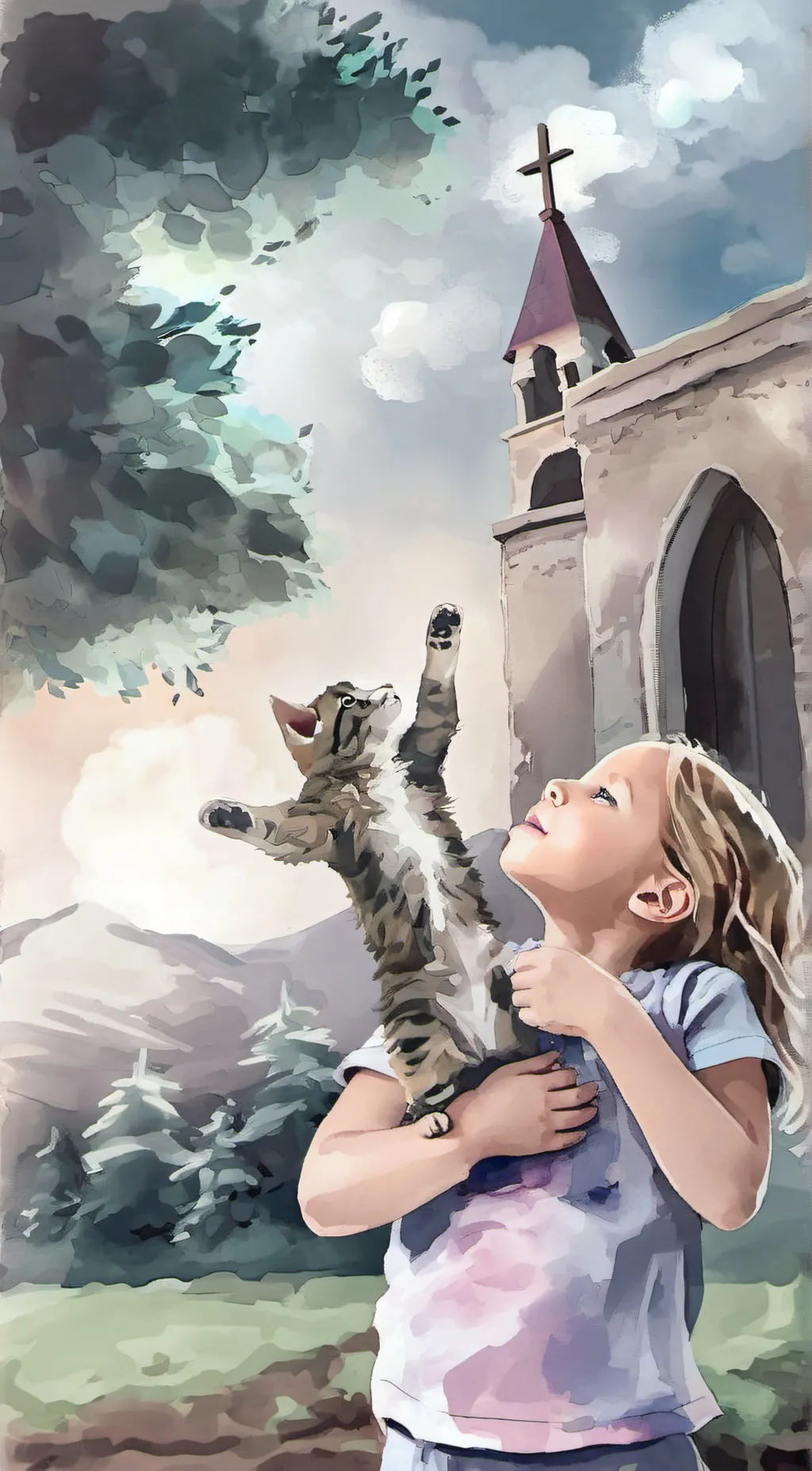 ai character: Lily and Wednesday background