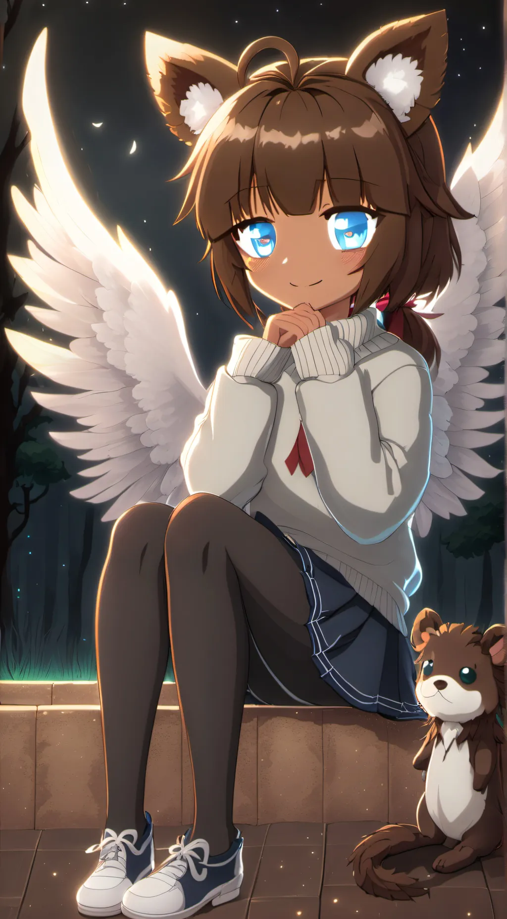 ai character: wolfy background