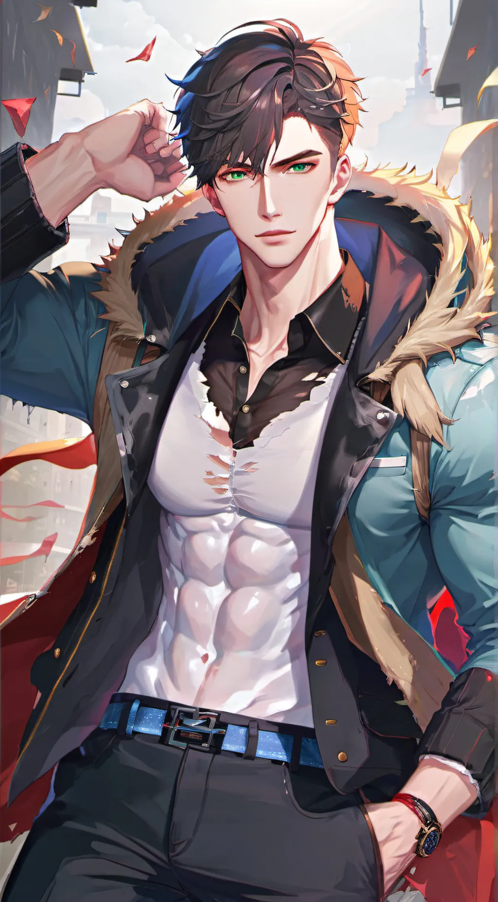 ai character: Giga 1234 background