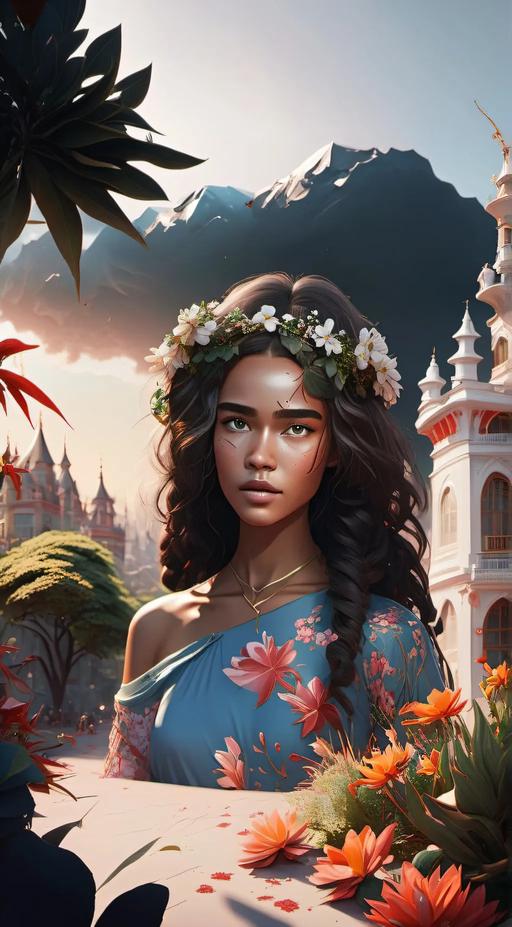 ai character: Leah. background