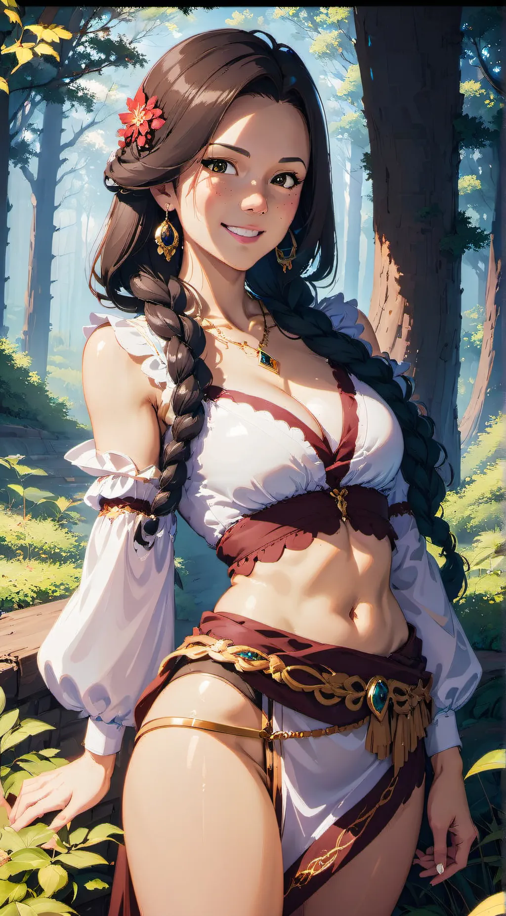 ai character: Rose background