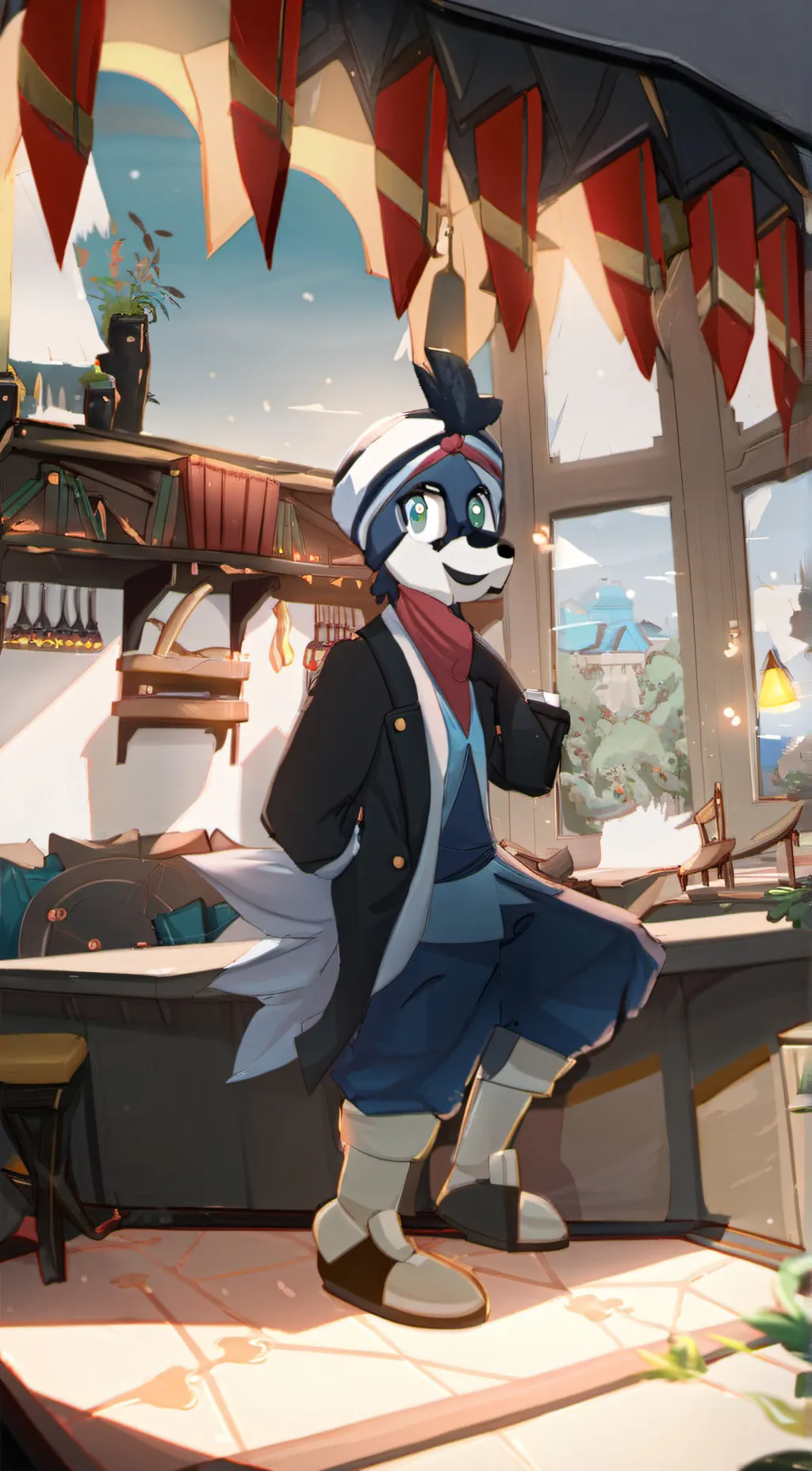 ai character: bluey background