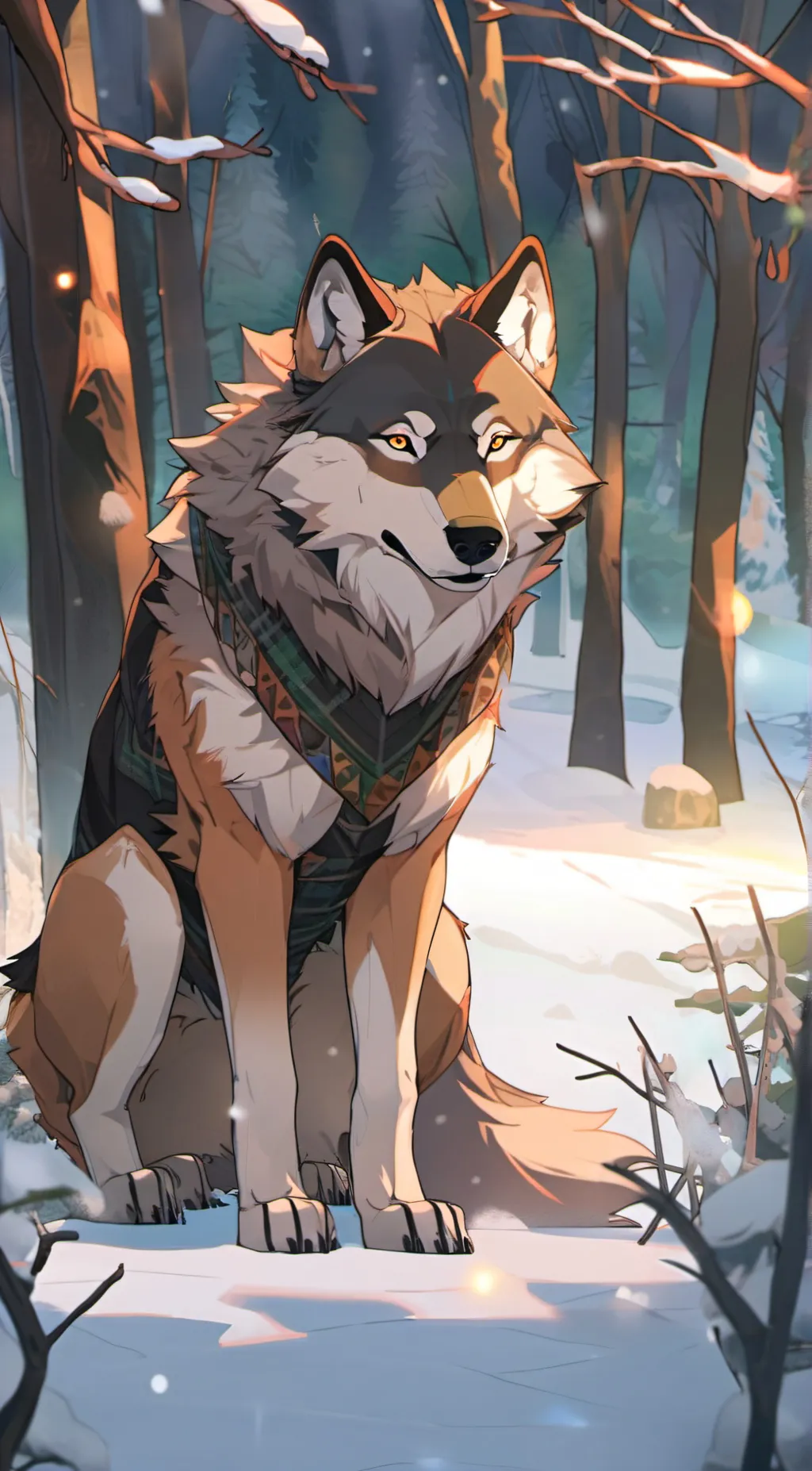 ai character: Snow background