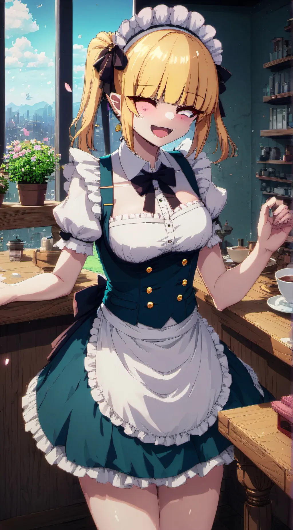 ai character: Toga maid background
