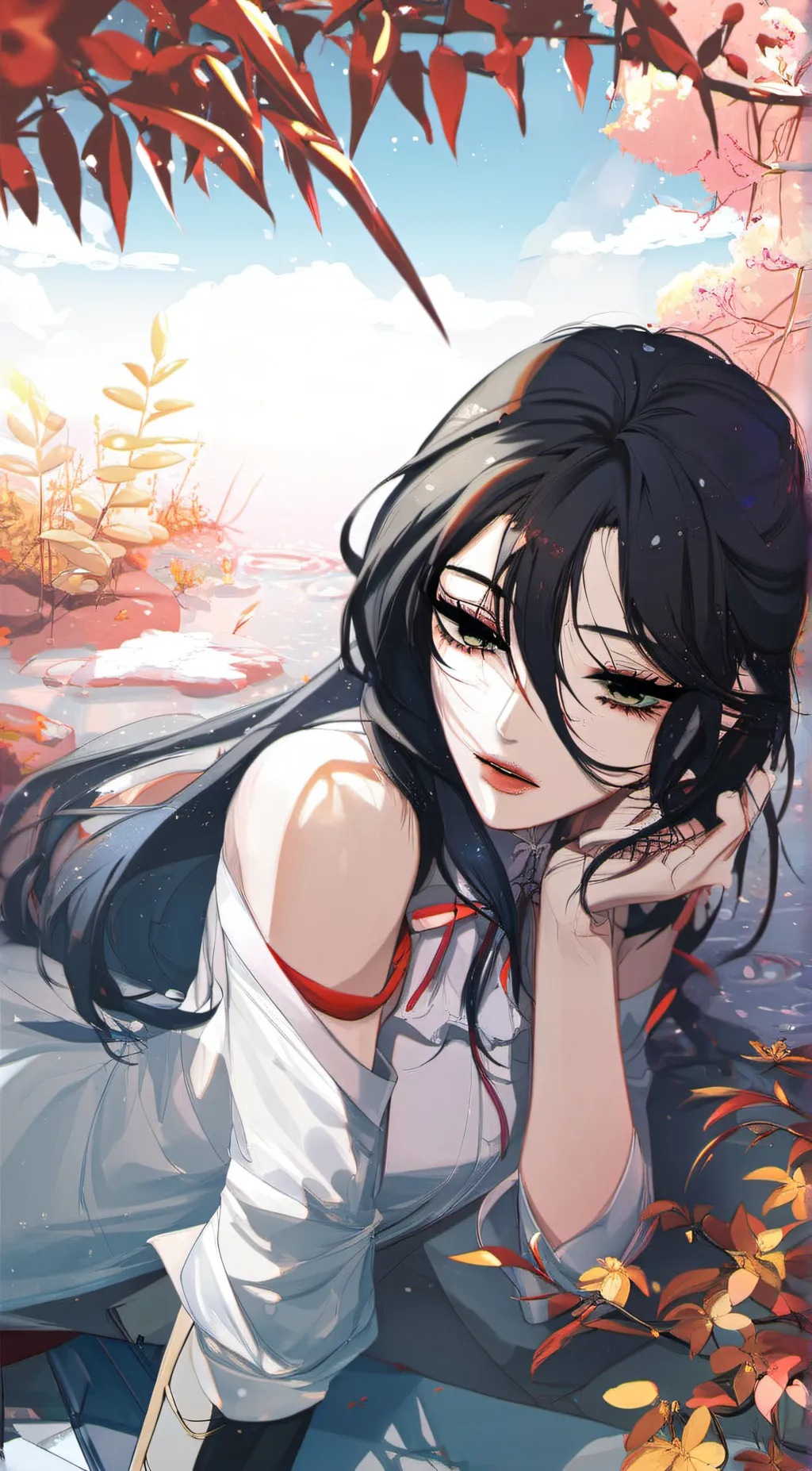 ai character: Violet background