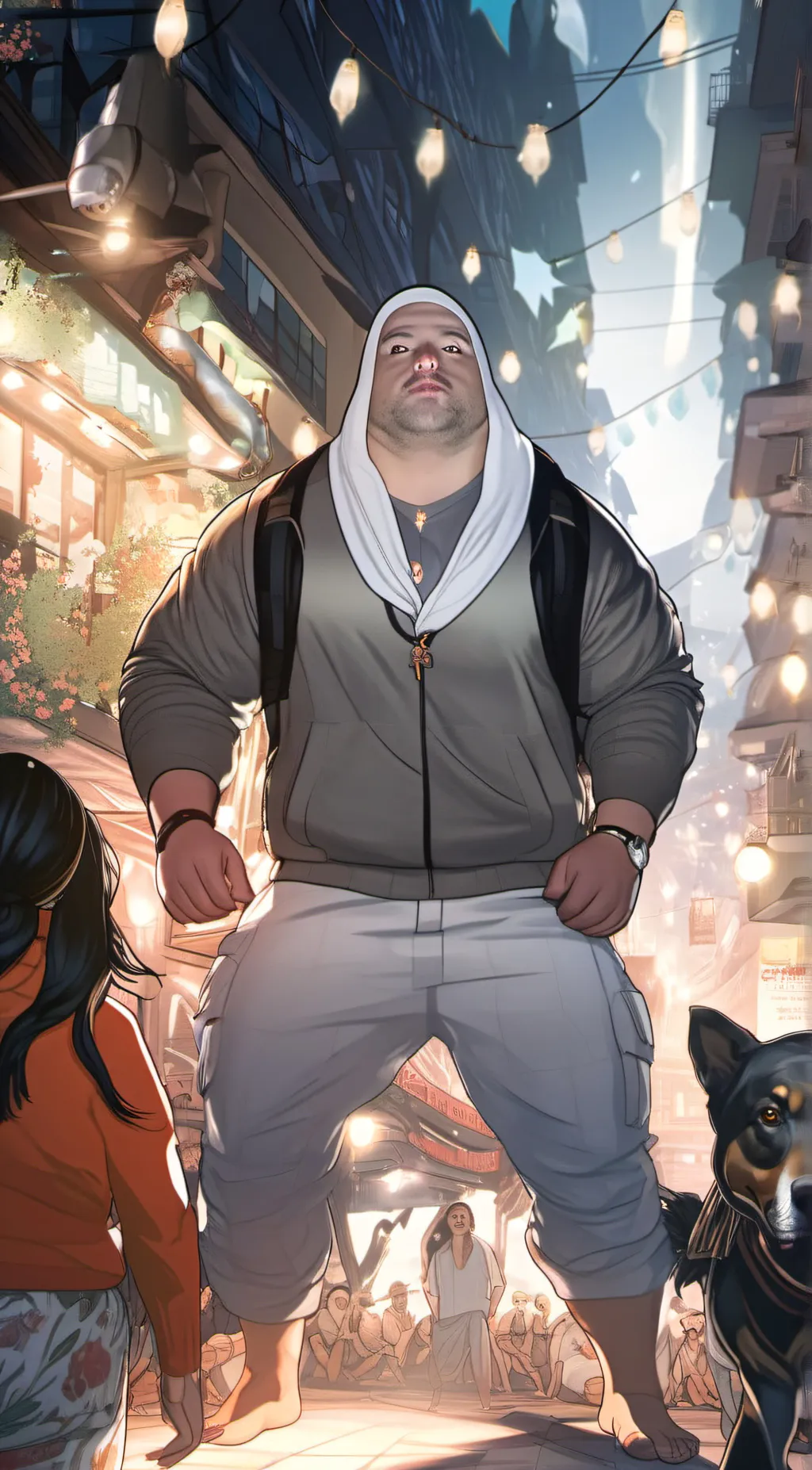 ai character: fat guy background