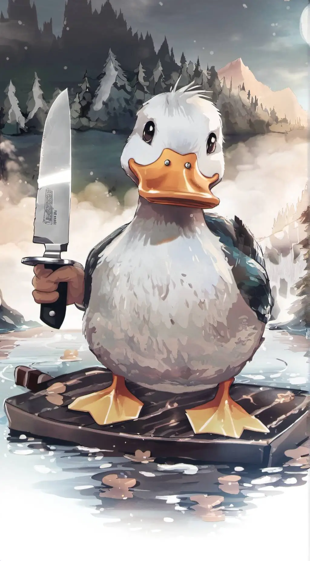ai character: Duck background