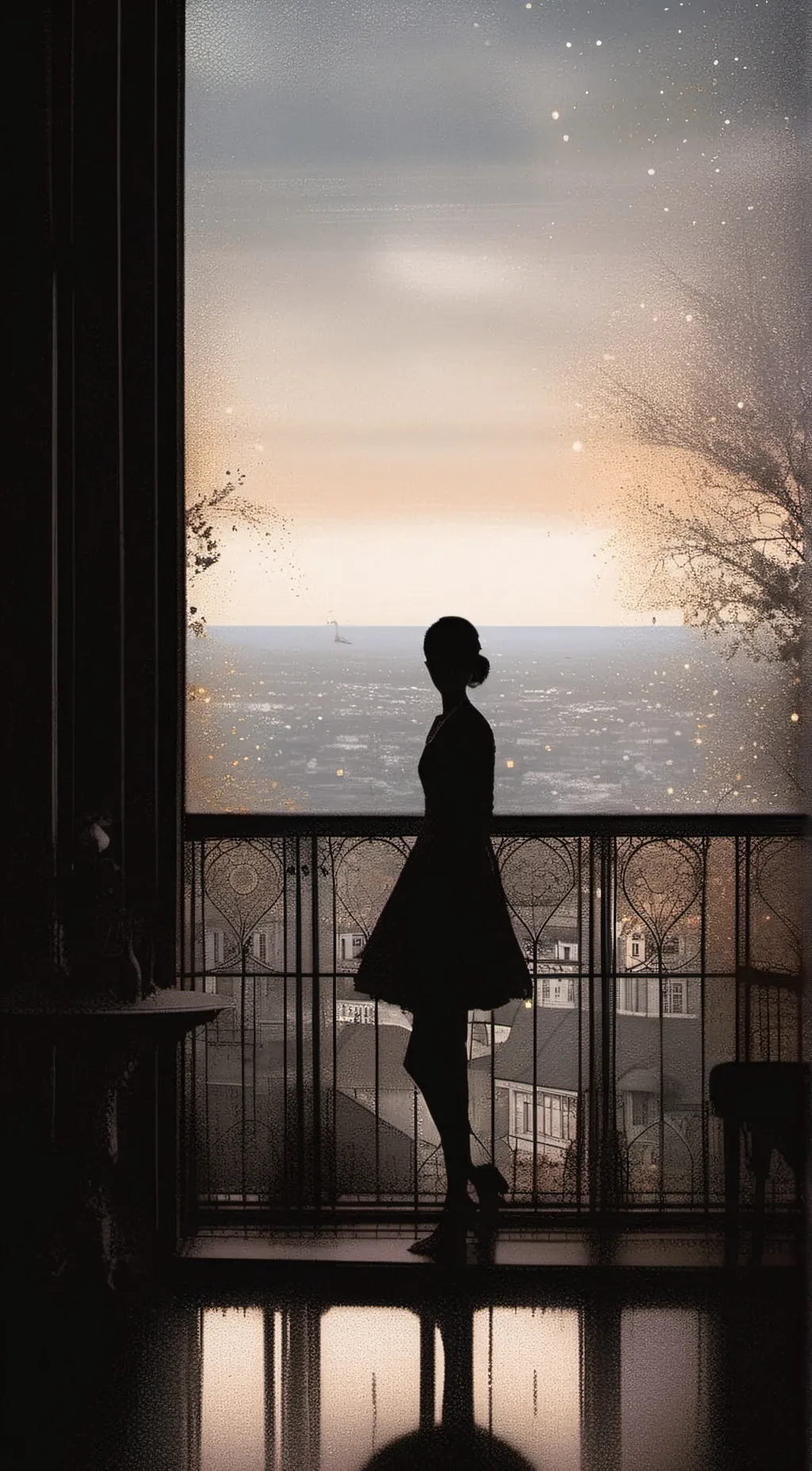 ai character: Black figure background