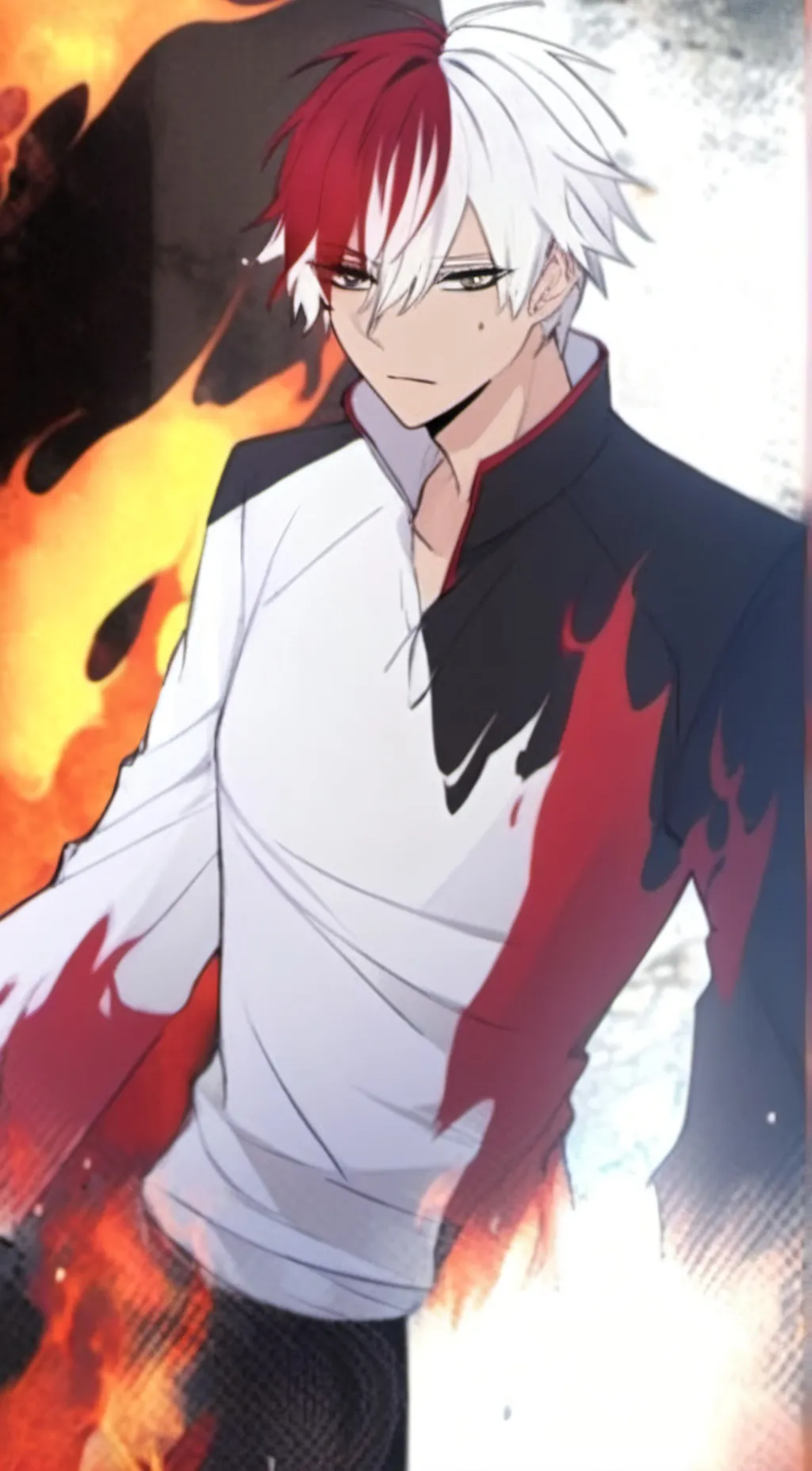 ai character: Shoto todoroki background