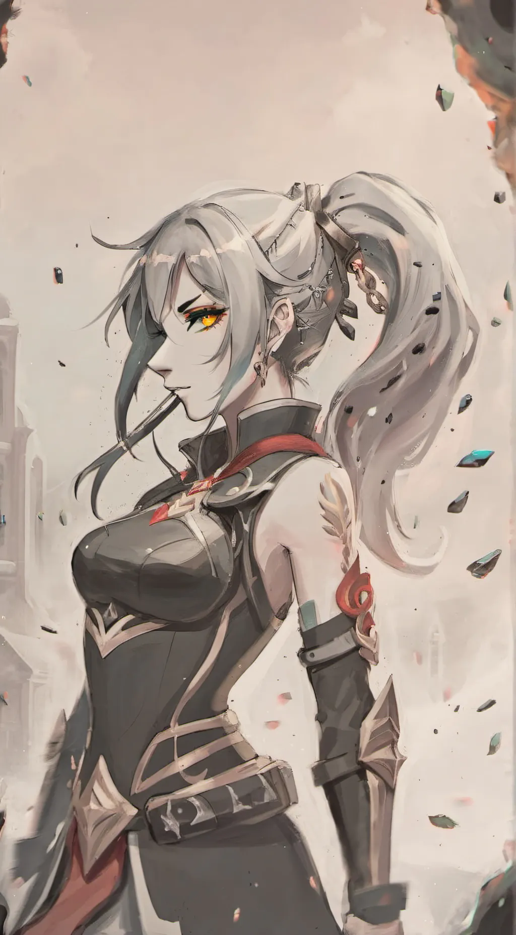 ai character: Whiteout background