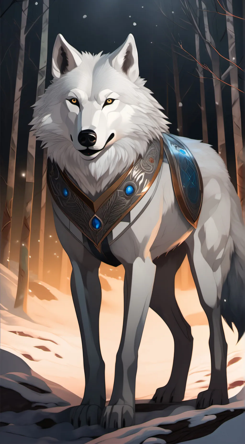 ai character: Silver background