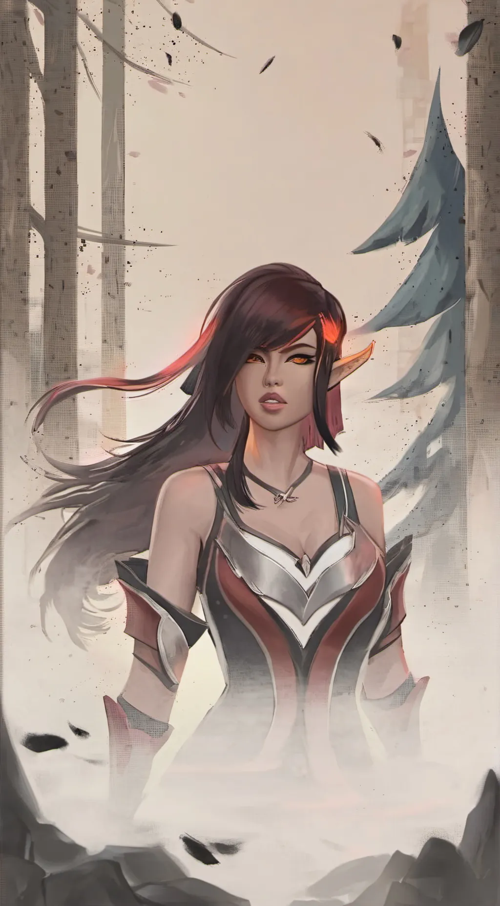 ai character: Valkyrie chyanne background