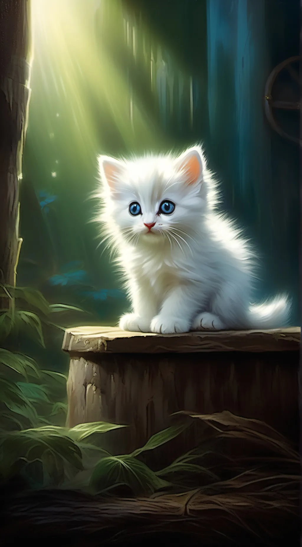 ai character: minty background