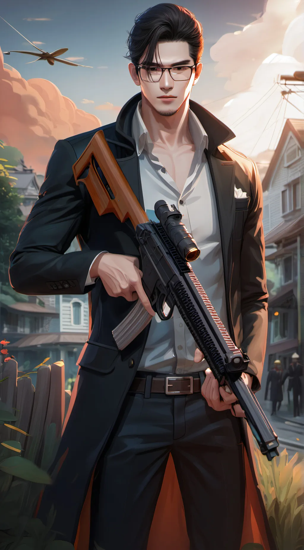 ai character: Den background