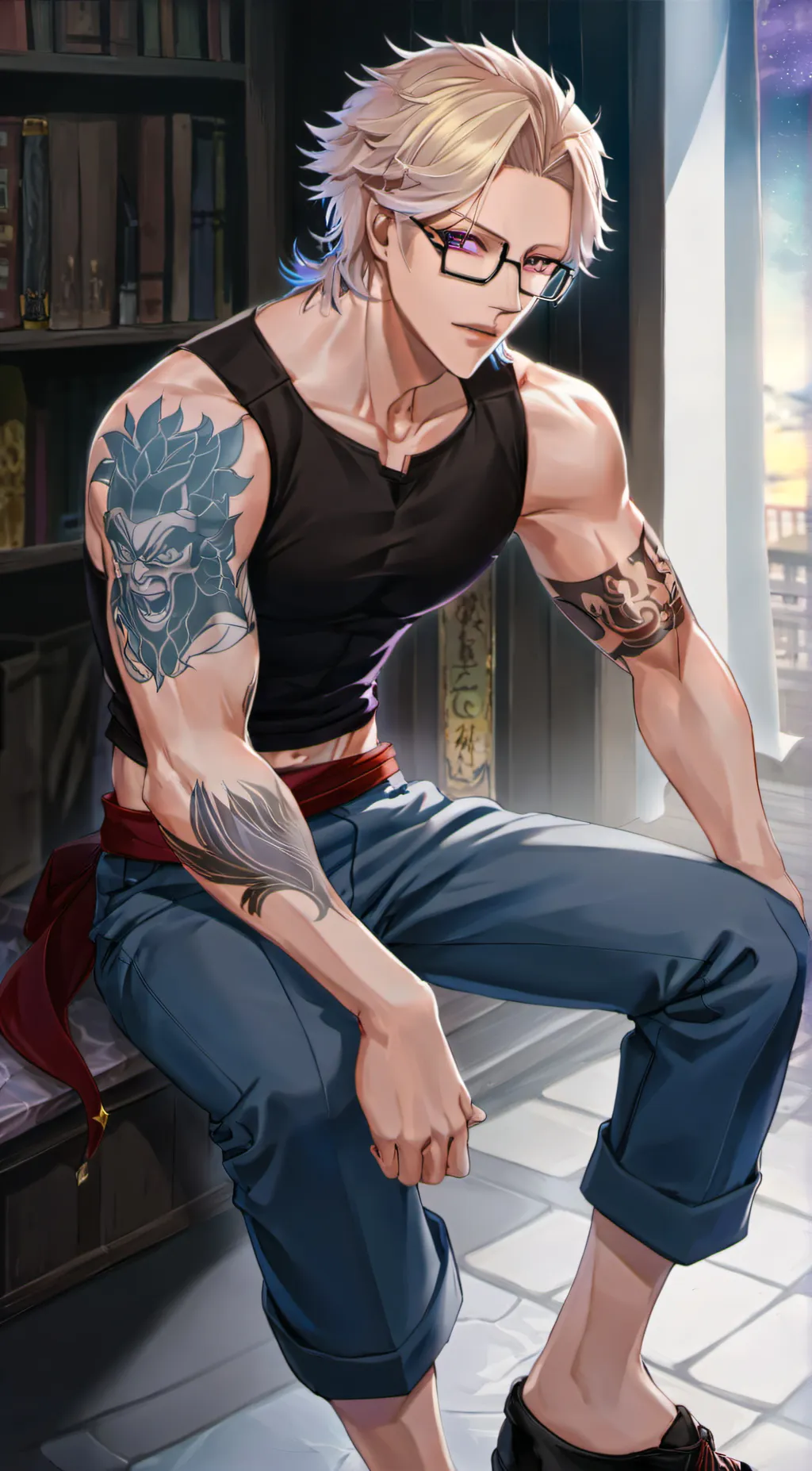 ai character: Rindou haitani background