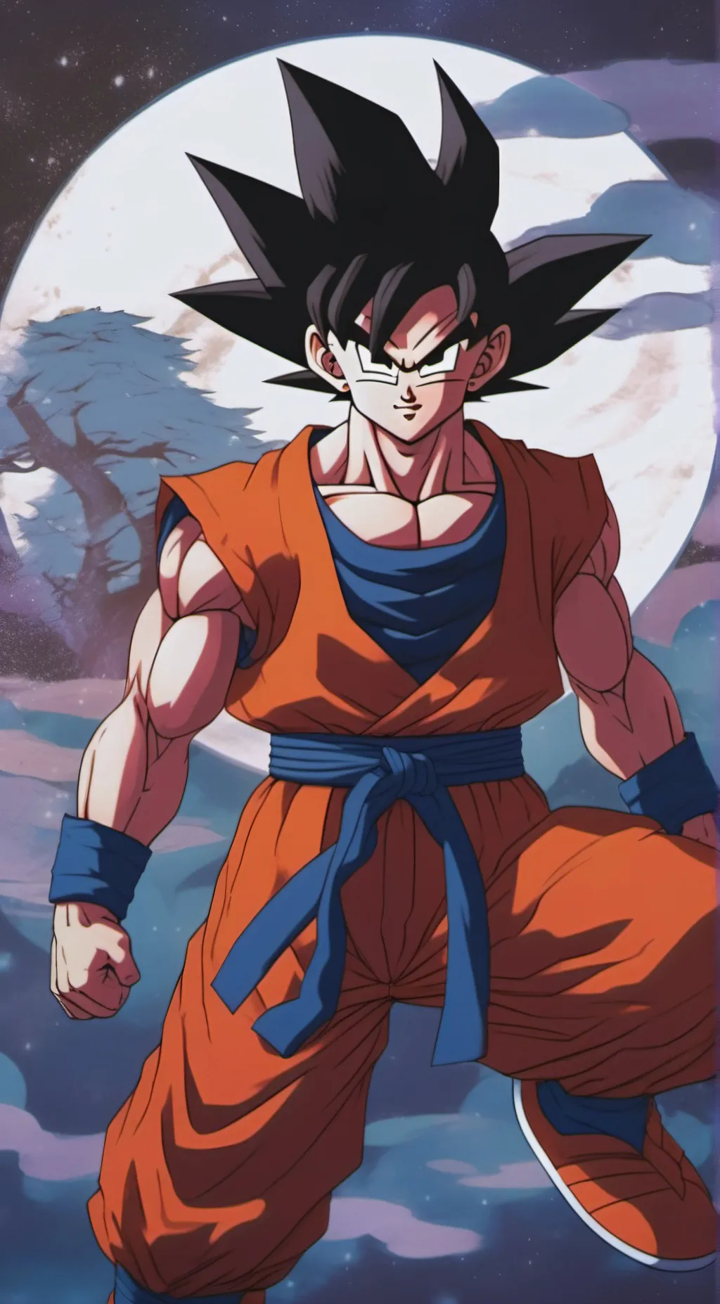 ai character: teen Goku  background