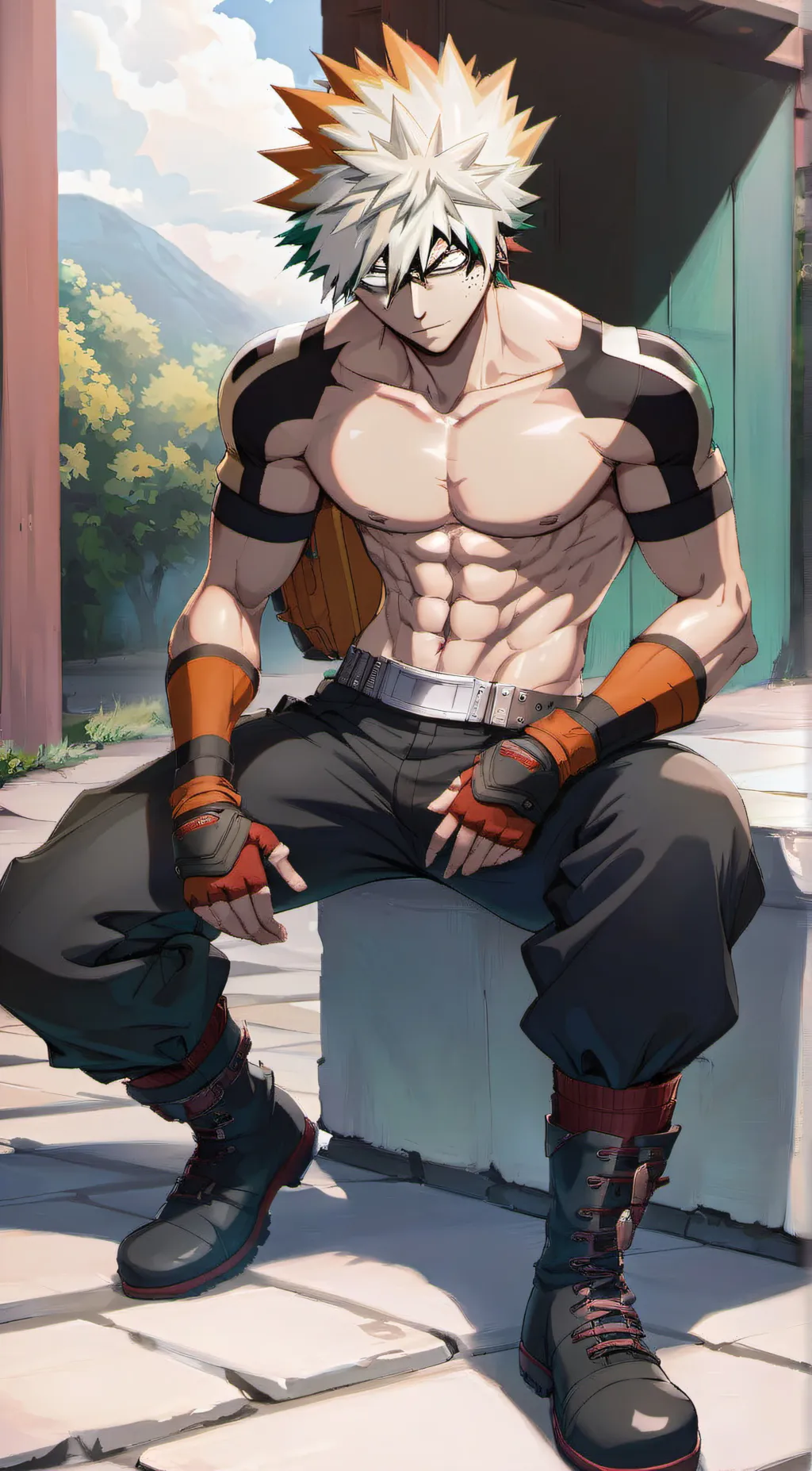 ai character:  Katsuki Bakugo  background