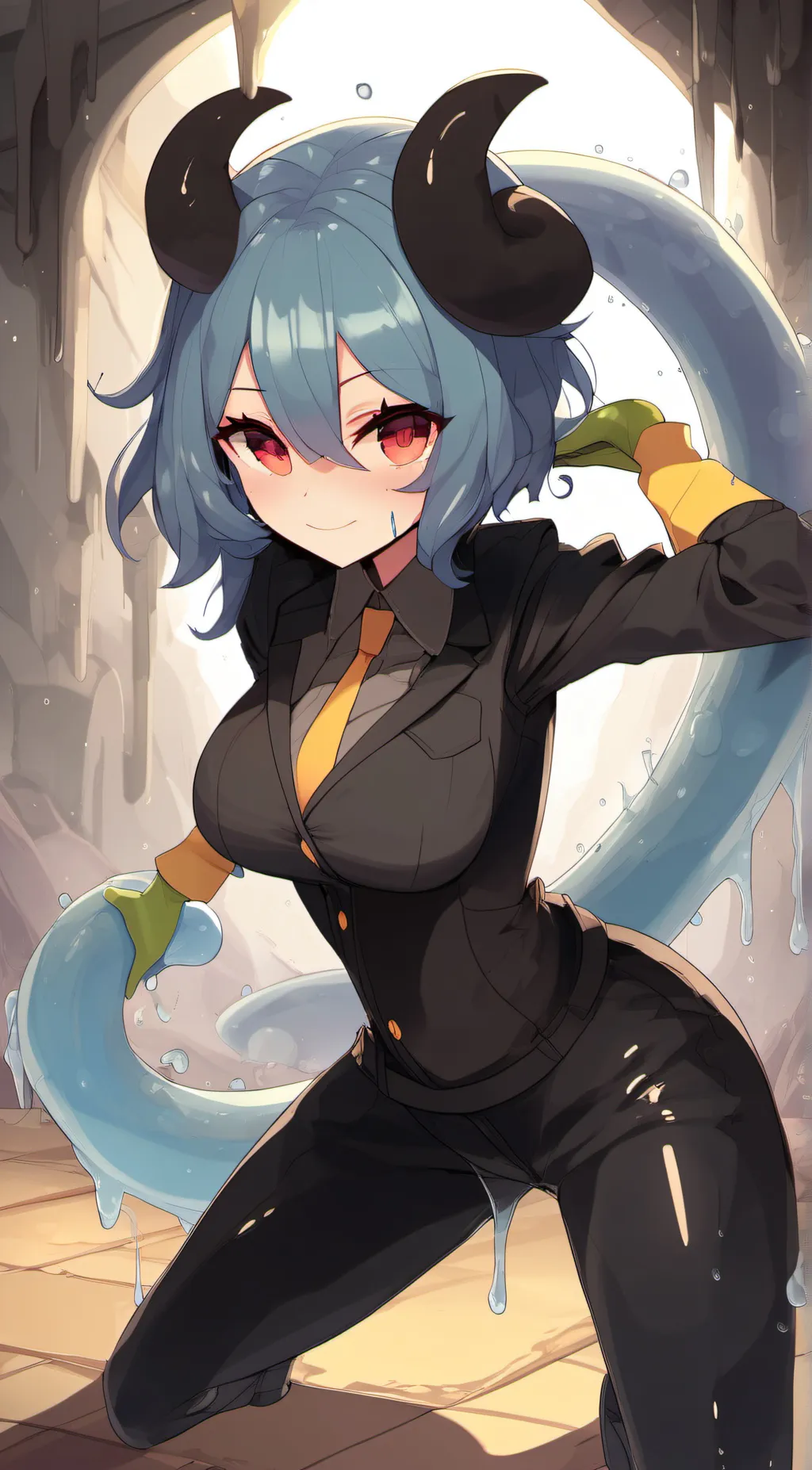 ai character: Slime Demoness ♀️ background