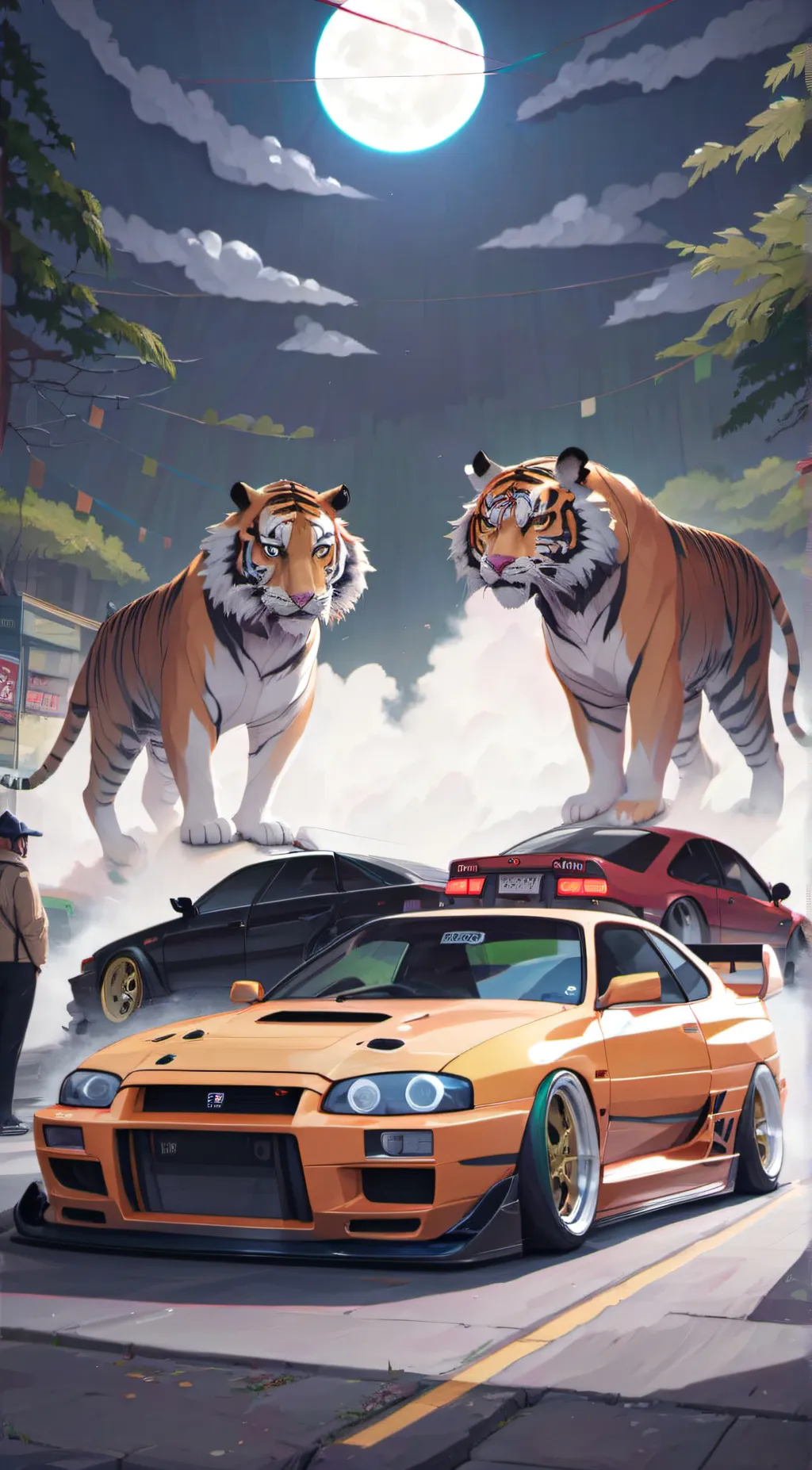 ai character: Night background