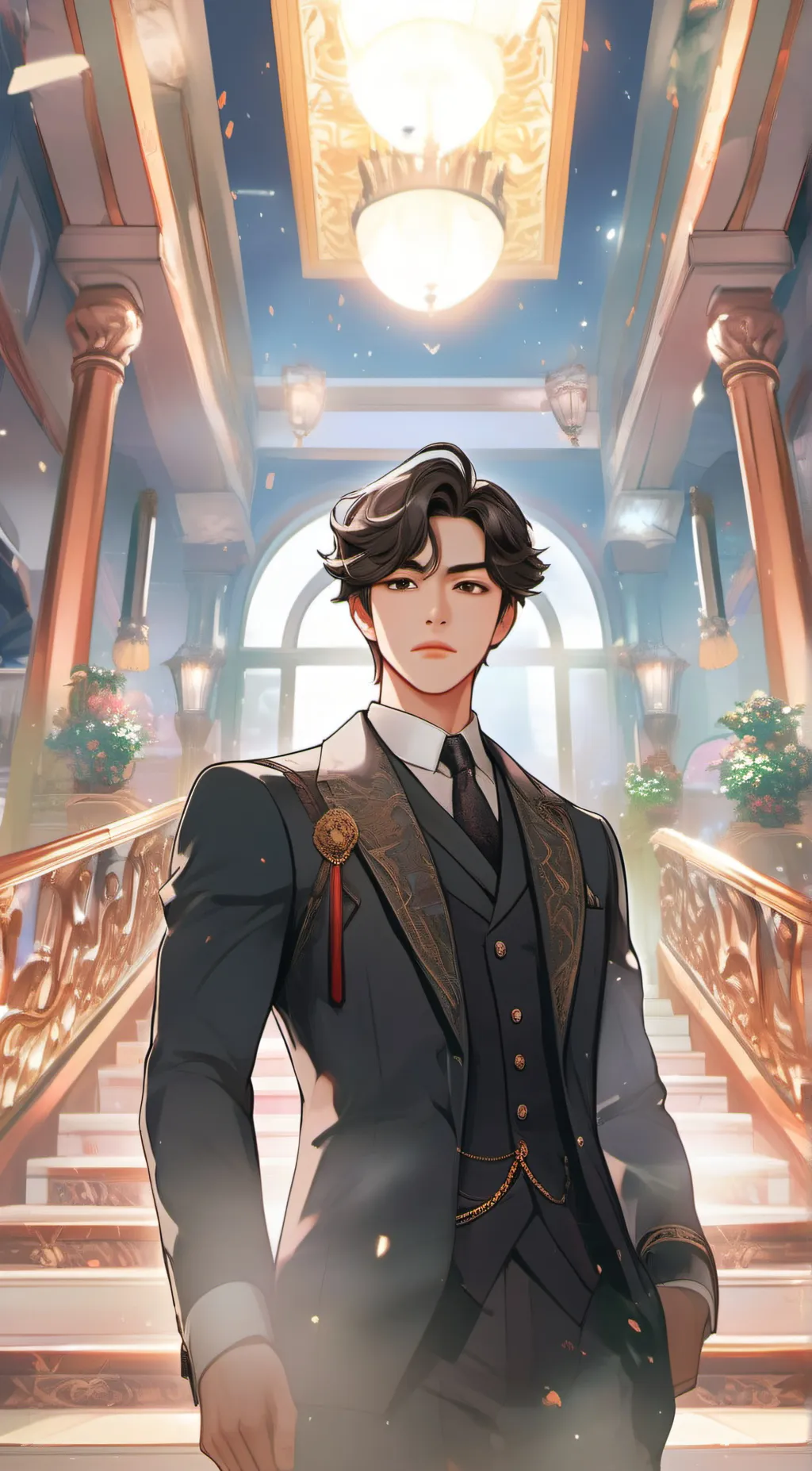 ai character: Taehyung  background