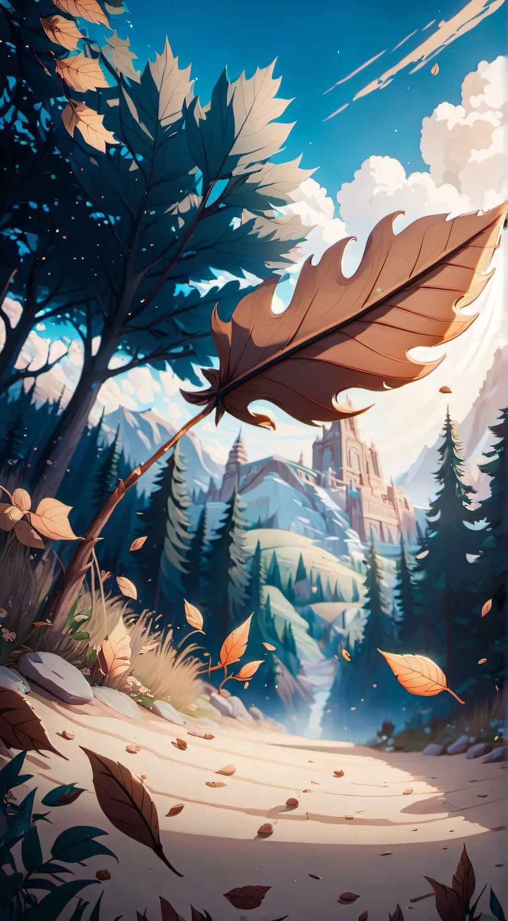 ai character: Leaf background