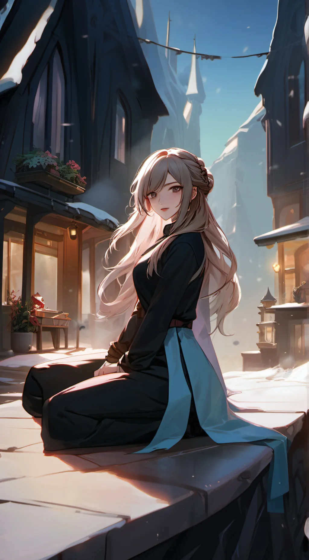 ai character: hot girl background