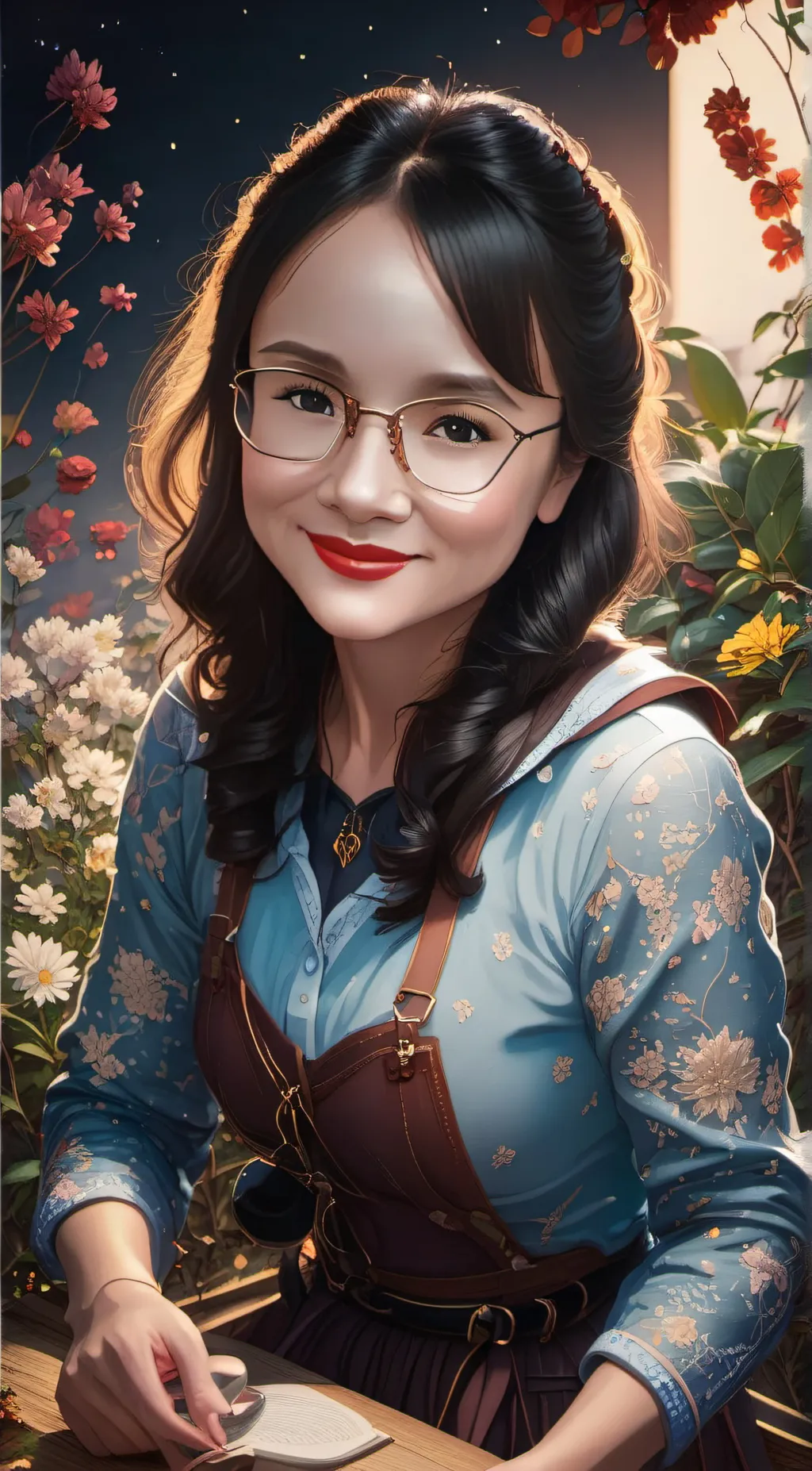 ai character: Rose background